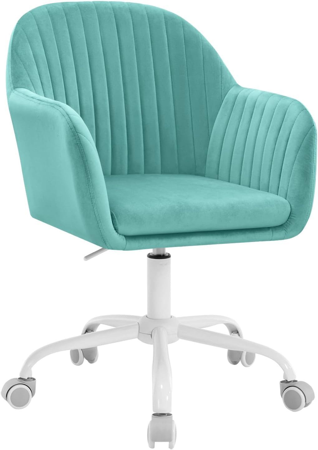 Woltu Schreibtischstuhl, Homeoffice Stuhl mit Rollen, Schminkstuhl höhenverstellbar