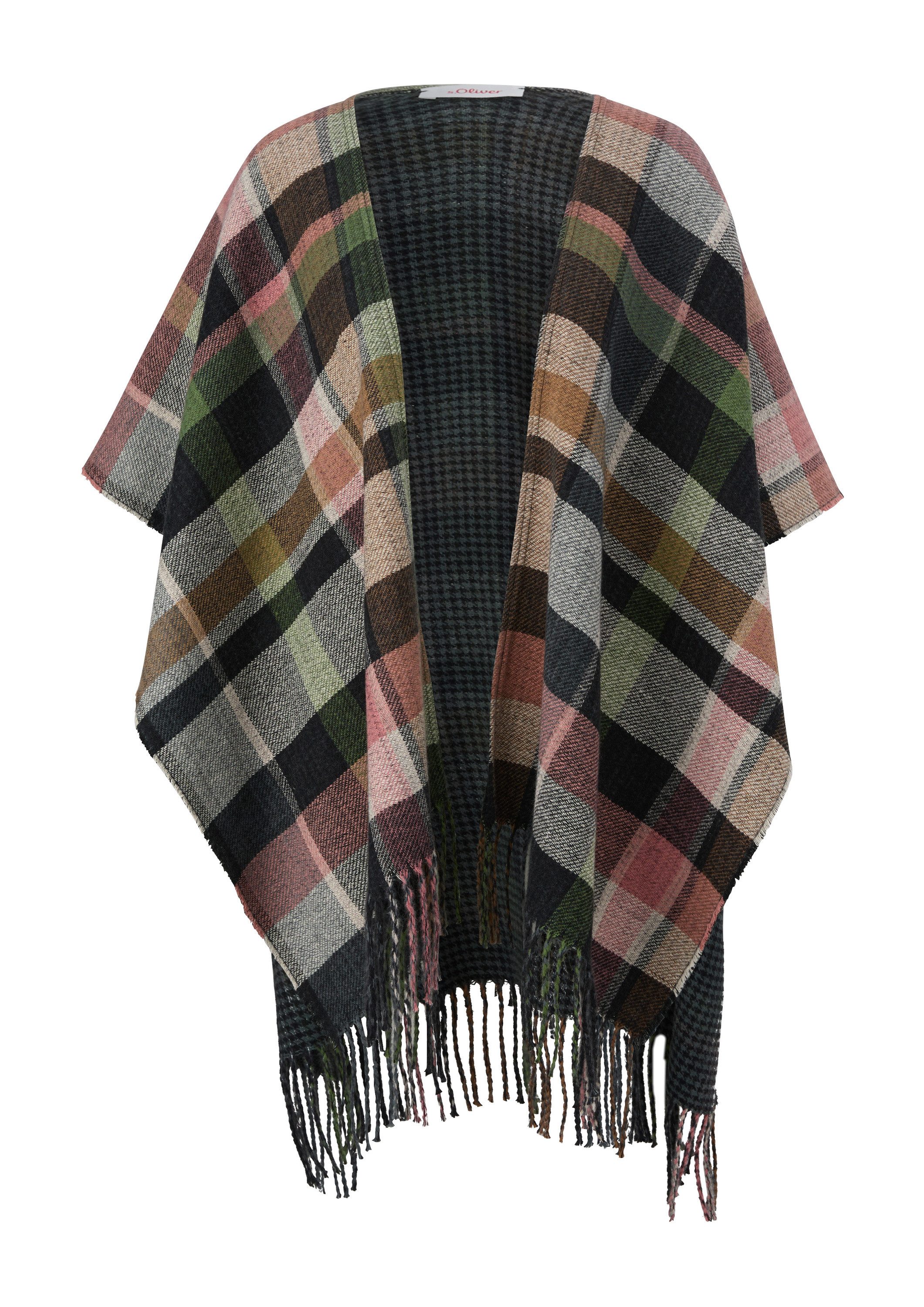 s.Oliver Poncho Indoor-Poncho Poncho aus Baumwollmix
