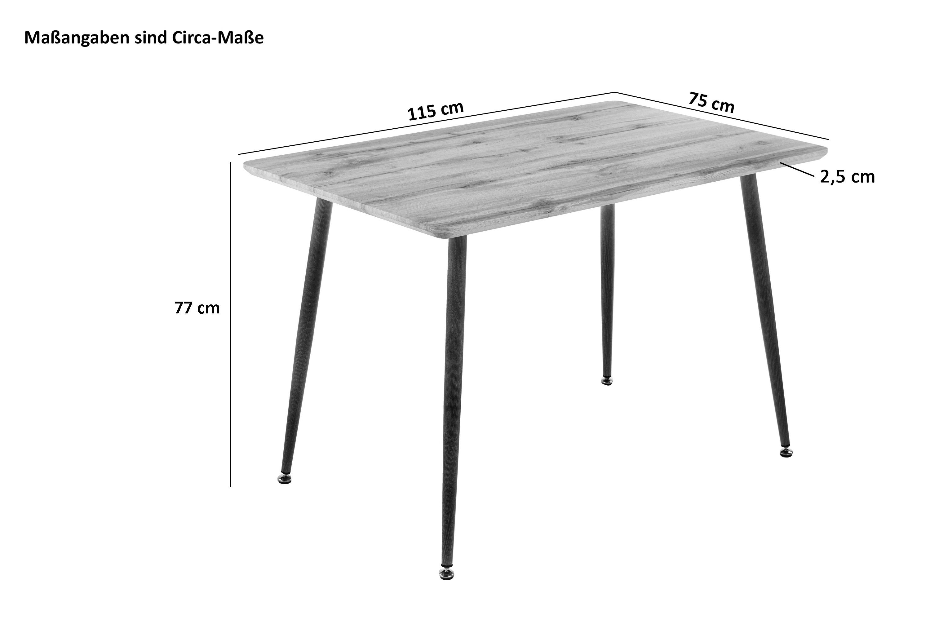 SAM® Esstisch Alice, Holzwerkstoff, Schweizer Kante, günstig online kaufen