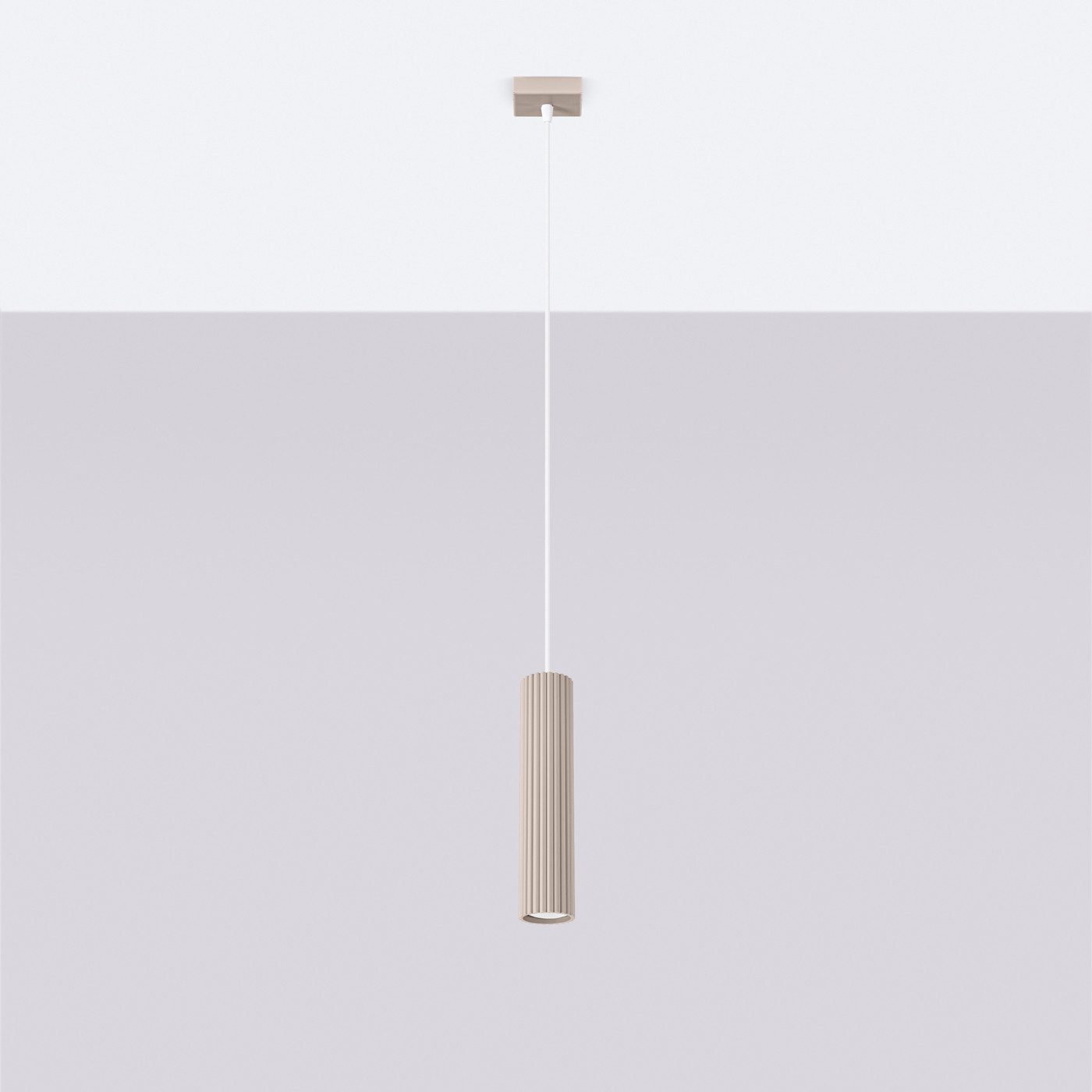 SOLLUX lighting Hängeleuchte Pendelleuchte Karbon 1 Taupe, Nicht enthalten