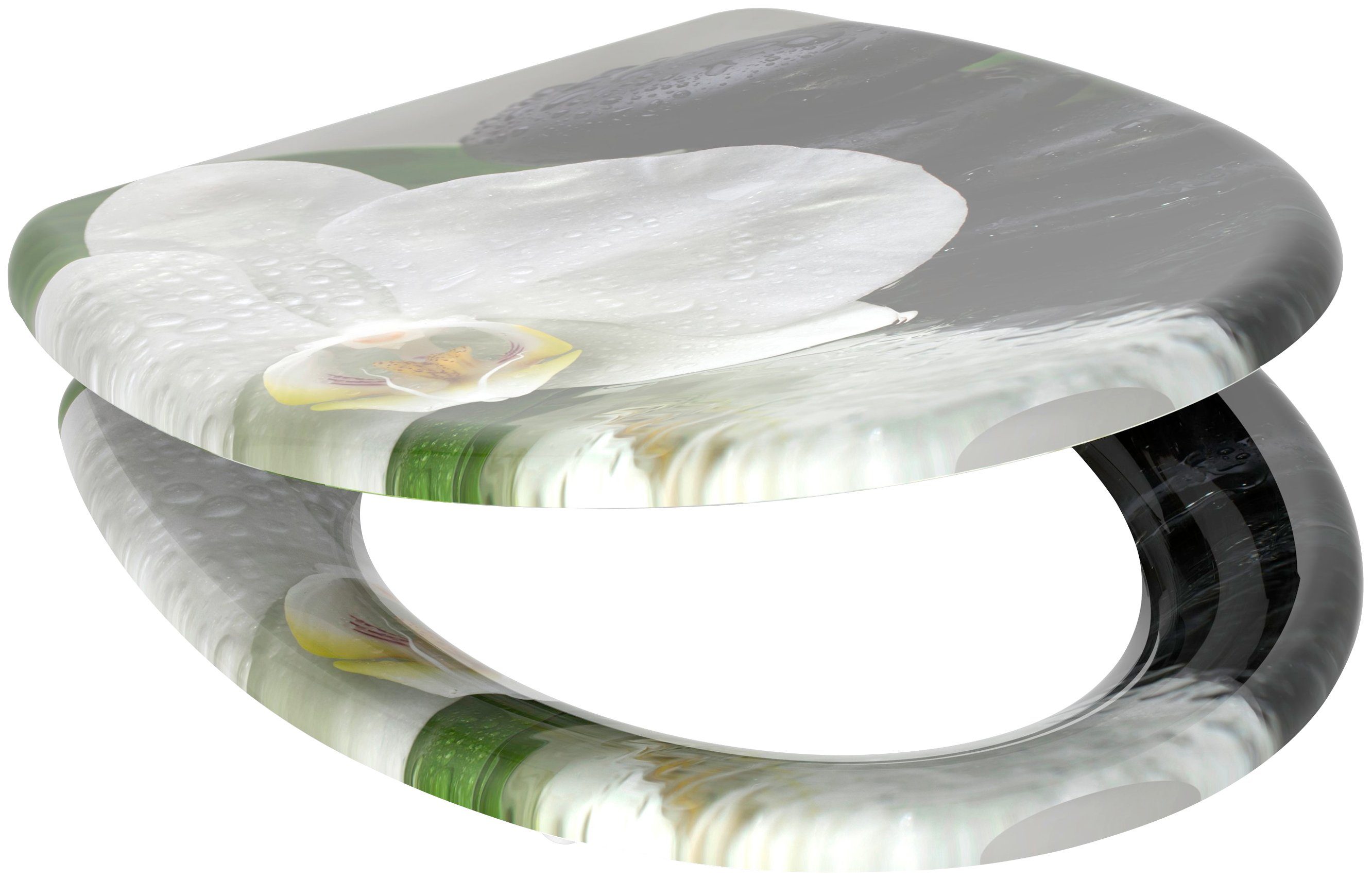 welltime WC-Sitz White Flower, abnehmbar, Absenkautomatik, günstig online kaufen
