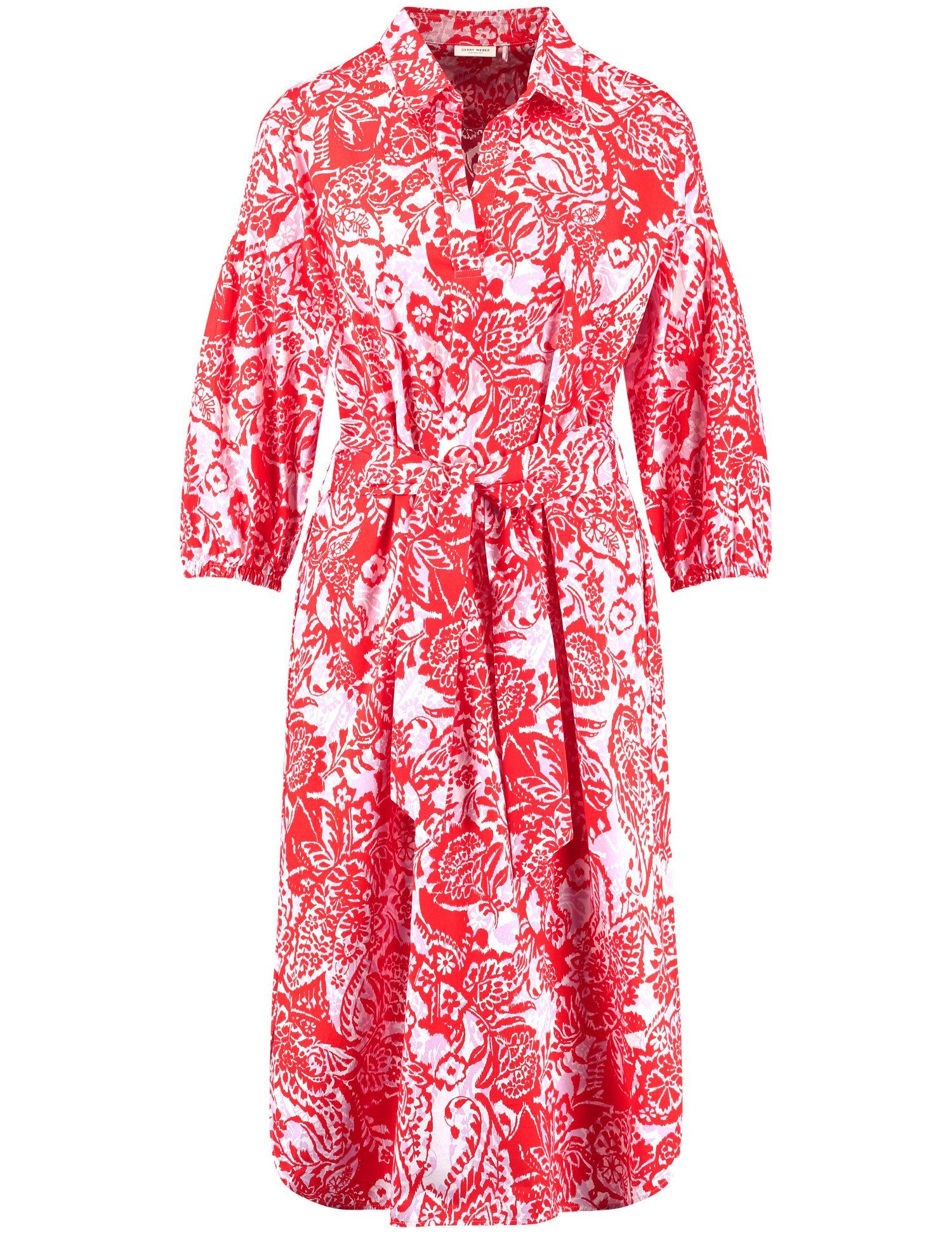 A-Linien-Kleid Modisches Blusenkleid mit Taillenband
