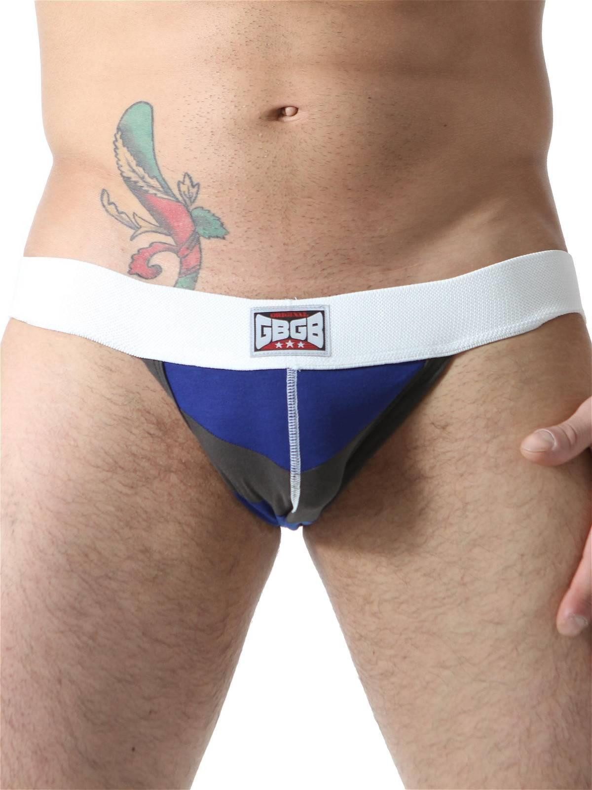 String GBGB Axel Jockstrap Underwear White/Royal/Gray
