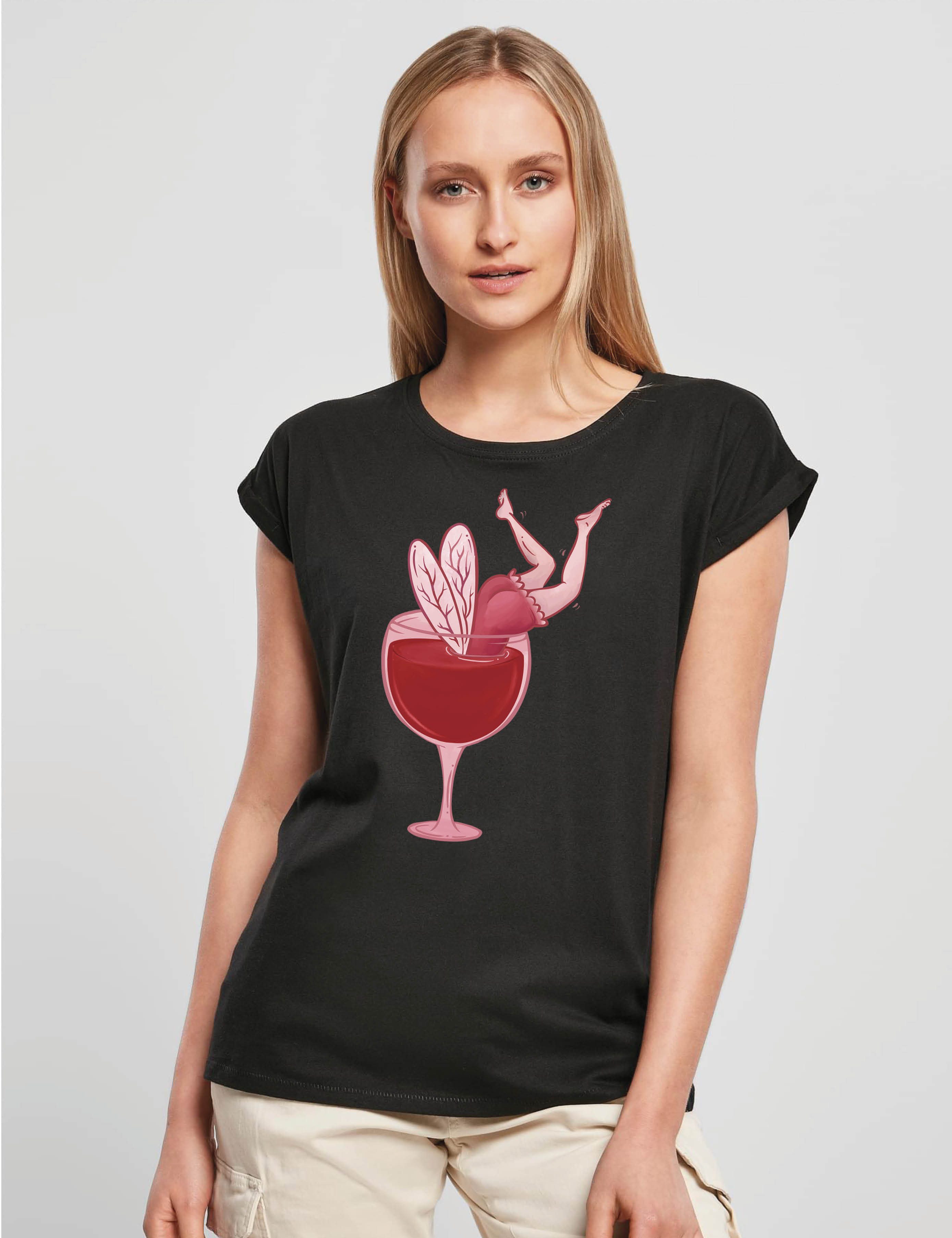 Youth Designz Print-Shirt "Fee Weinglas" Damen T-Shirt Statement oder Gesch günstig online kaufen