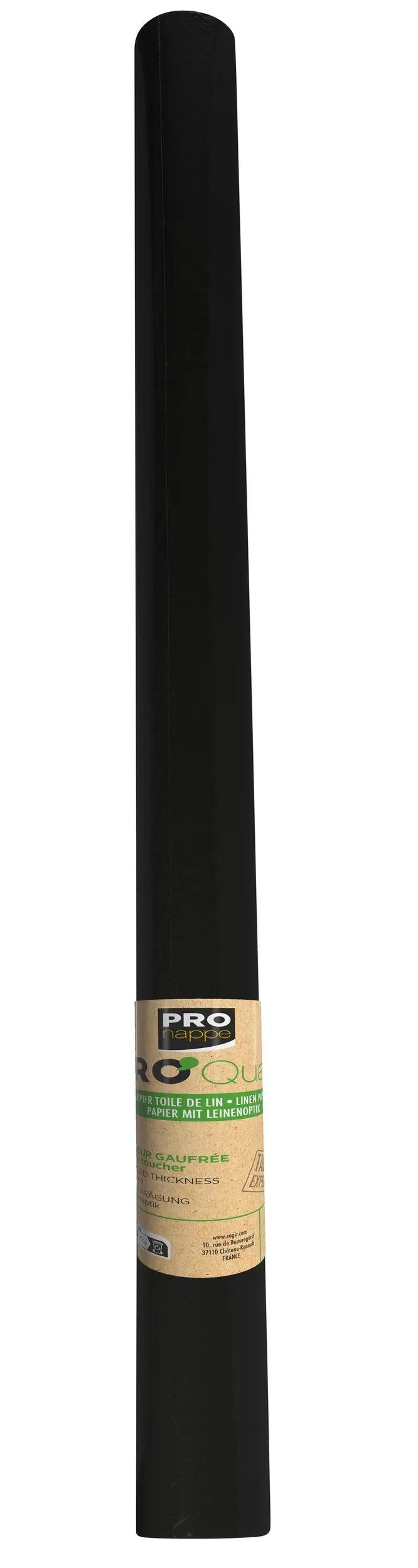 PROnappe Tischband 9x Tischdecke Rolle, Papier, Leineneffekt 1,18x20m Schwarz R802034I, Nappes rouleaux papier gaufré