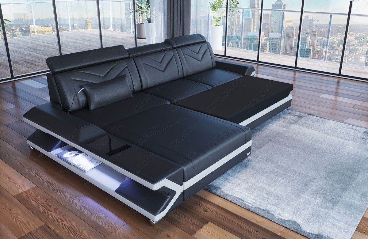 Sofa Dreams Ecksofa Ledercouch Ledersofa Napoli L Form Leder Sofa, Couch, m günstig online kaufen