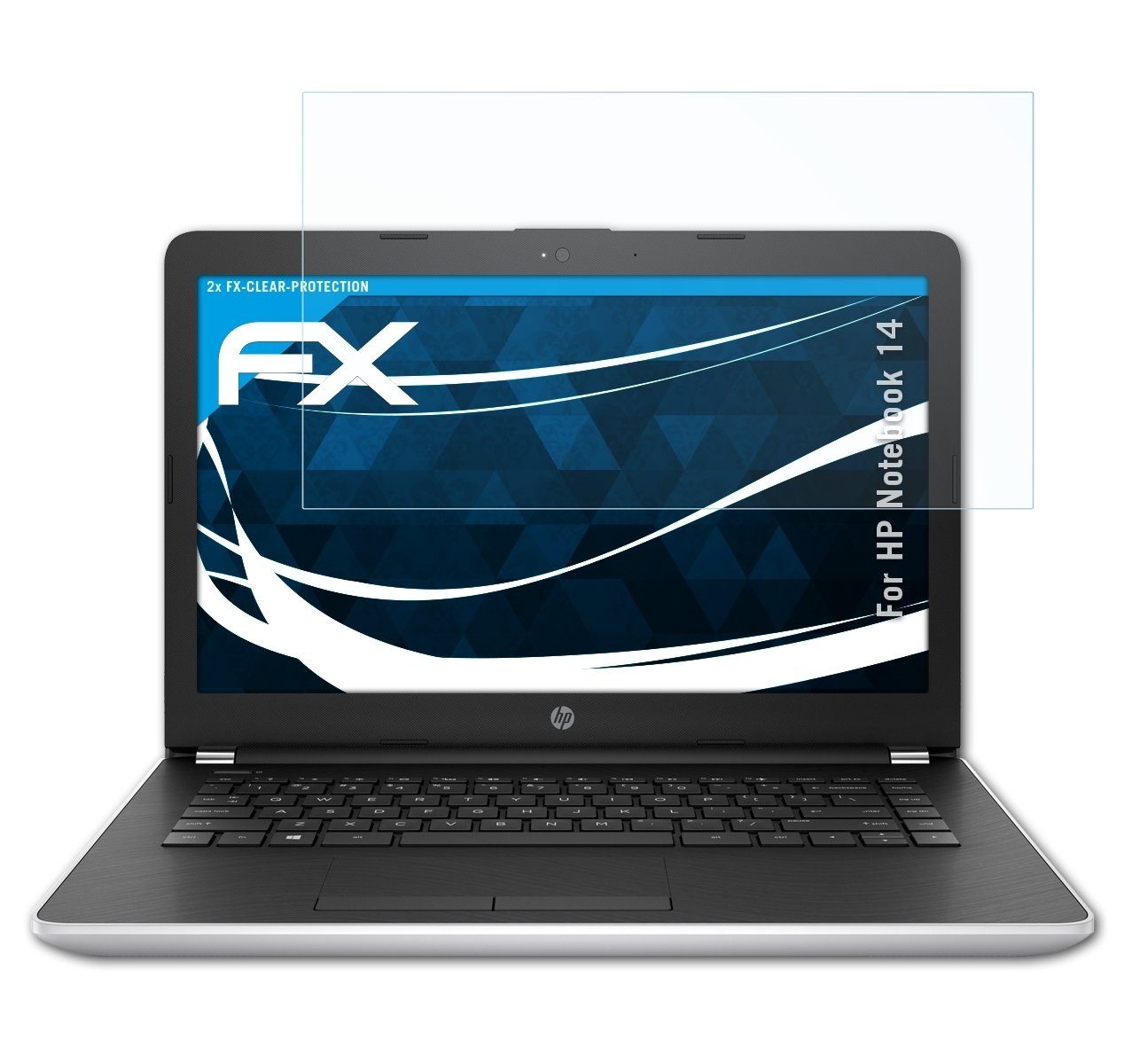 Schutzfolie »Displayschutz für HP Notebook 14«, (2 Folien), Ultraklar und  hartbeschichtet