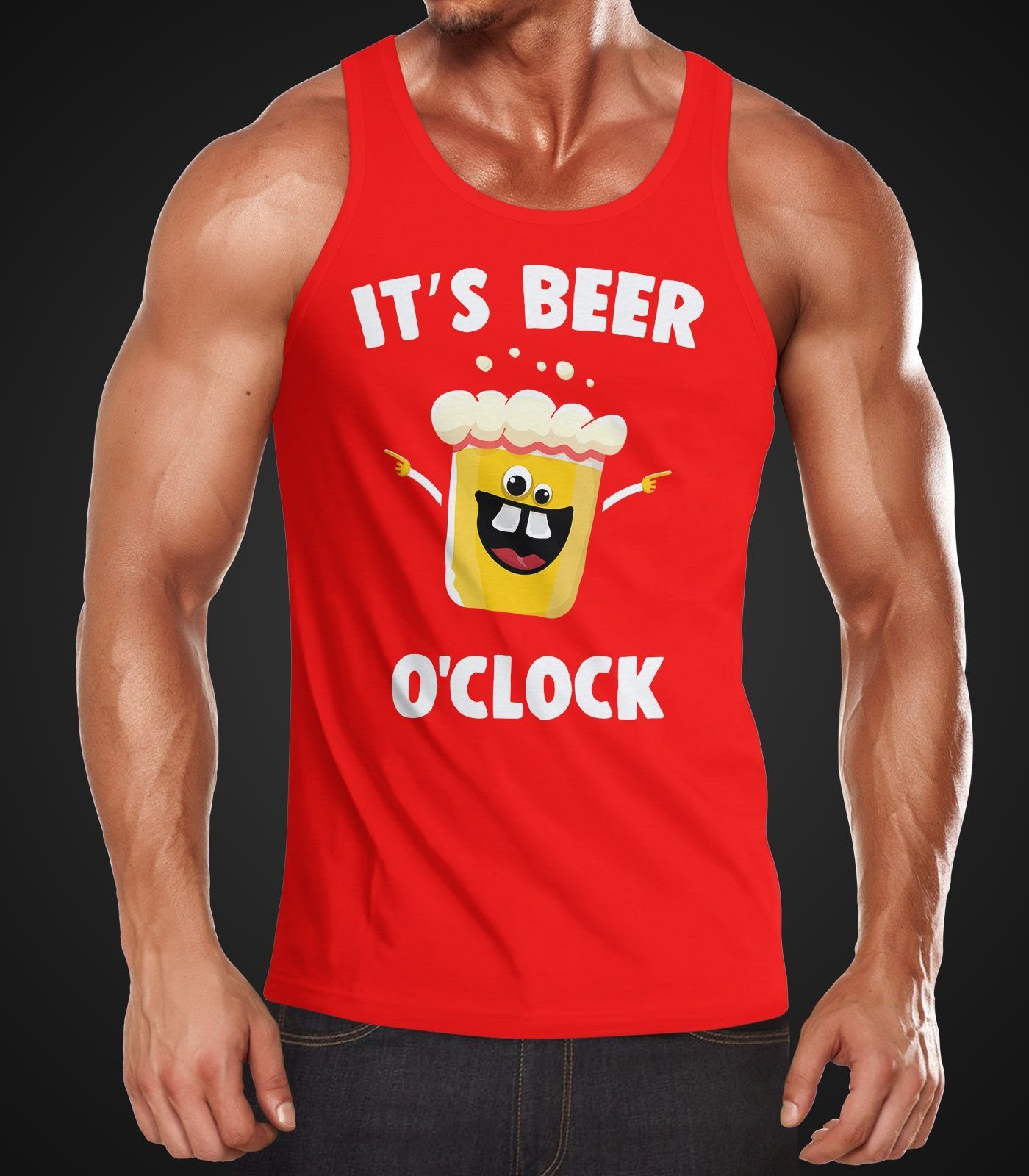 MoonWorks Tanktop It's Beer a clock günstig online kaufen