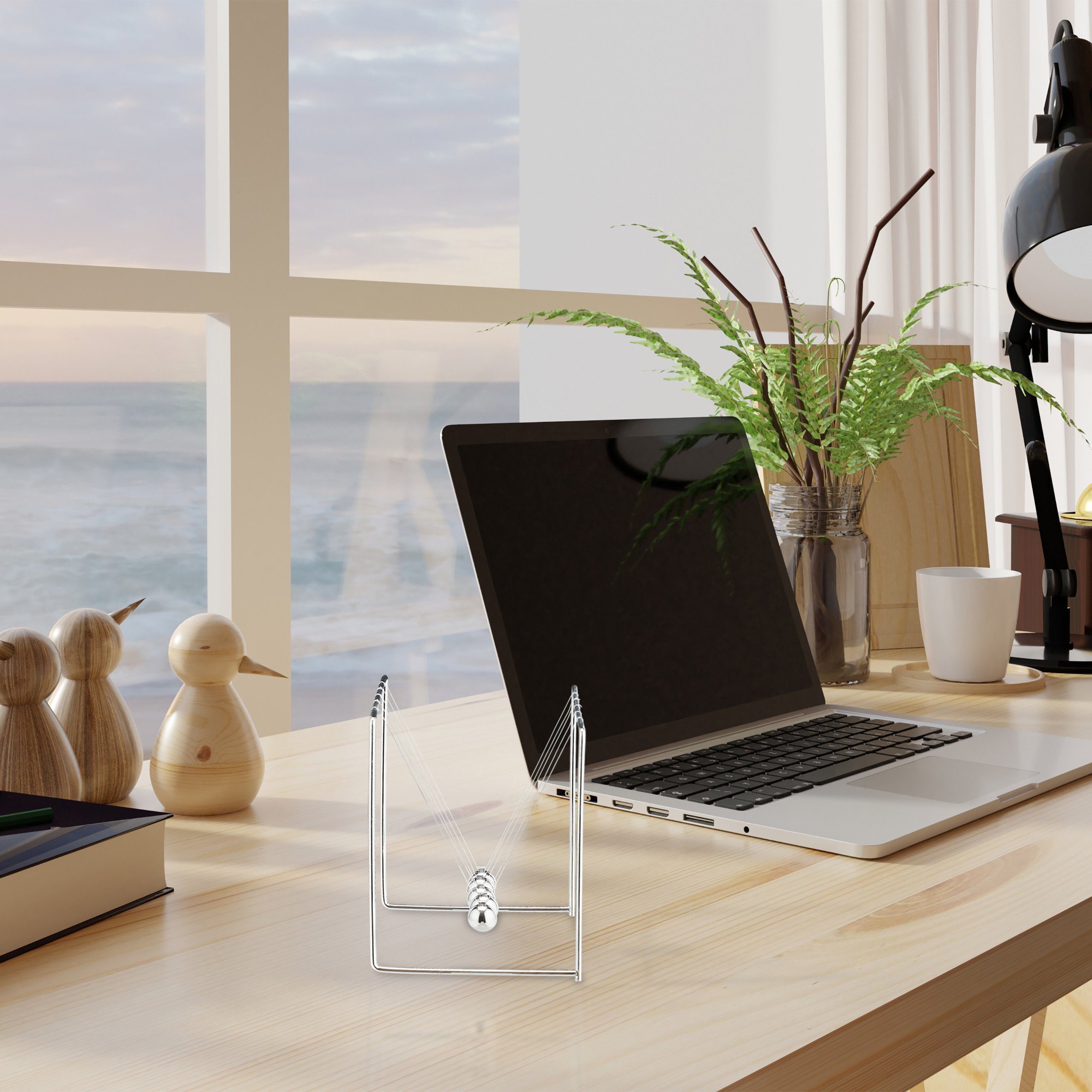 relaxdays Dekoobjekt 4 x Newton Pendel