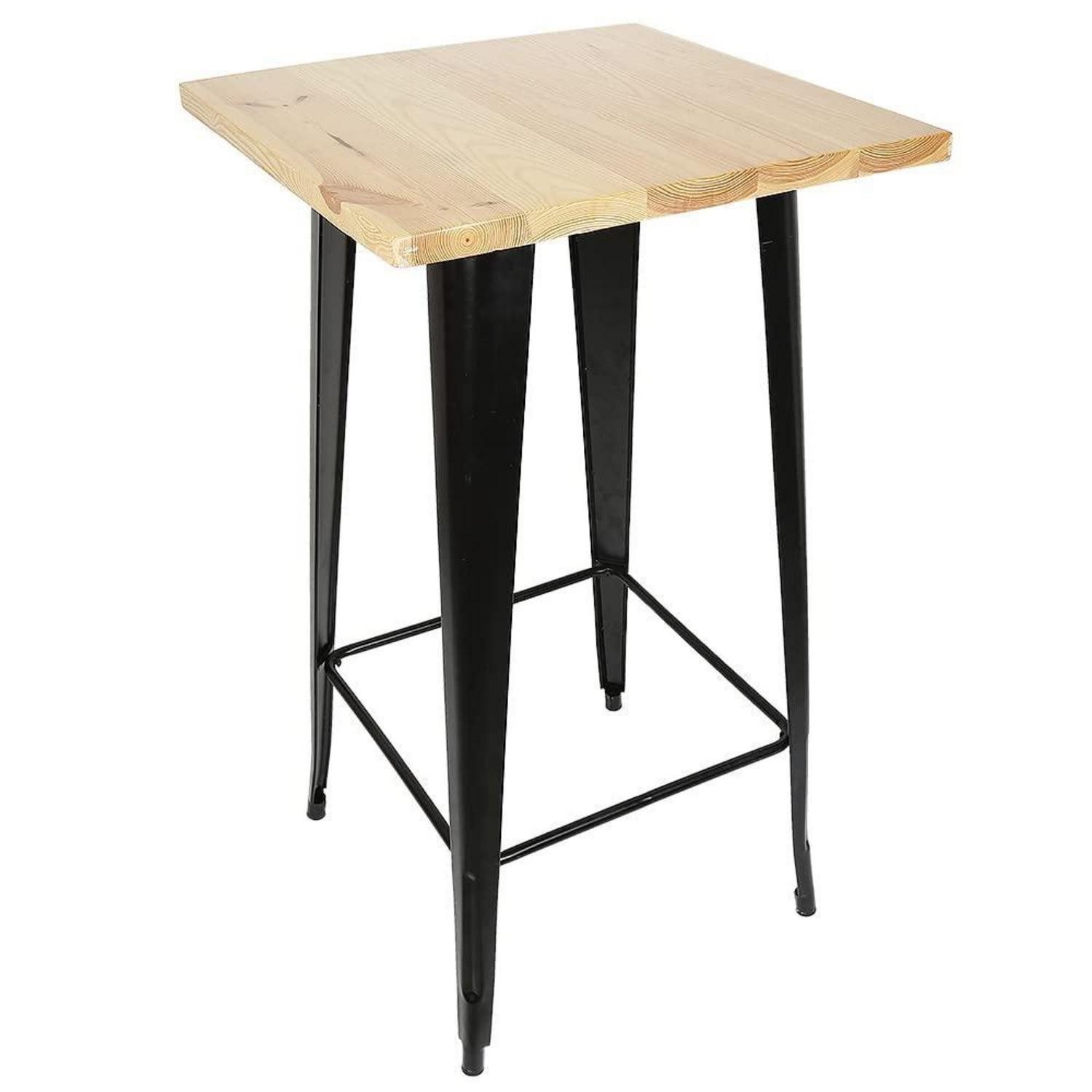 LuxusKollektion Stehtisch Bartisch quadratisch Kiefer/Metall 110cm Industrial (1-St)