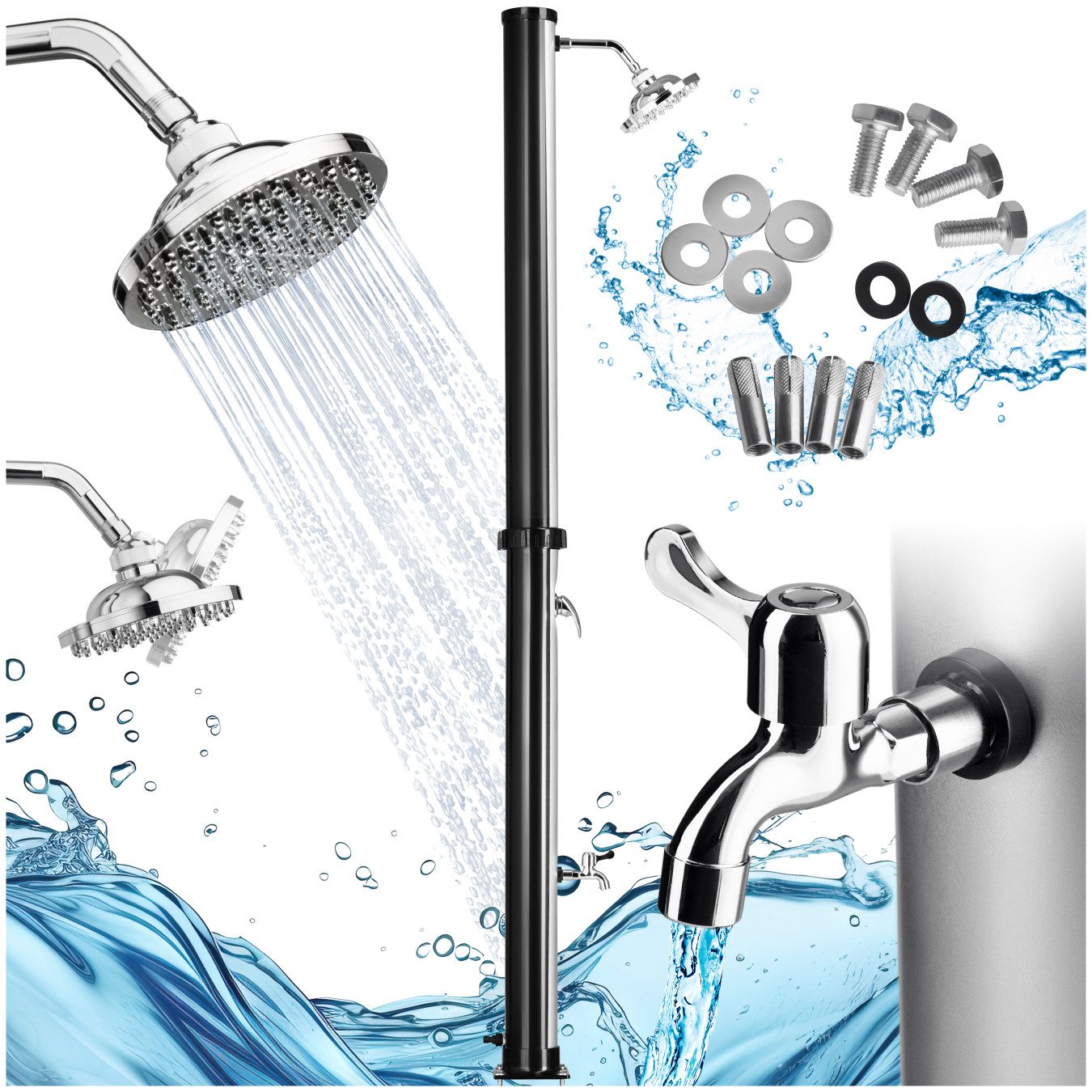 tectake Gartendusche Solardusche (1 St), 20 Liter günstig online kaufen