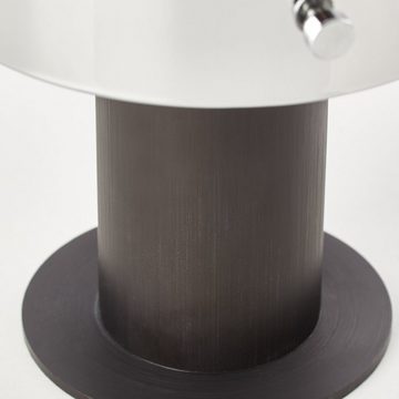 Lightbox Tischleuchte, ohne Leuchtmittel, Tischlampe, Schalter, 26 cm Höhe, Ø 15 cm, E27, max. 60 W, Rauchglas