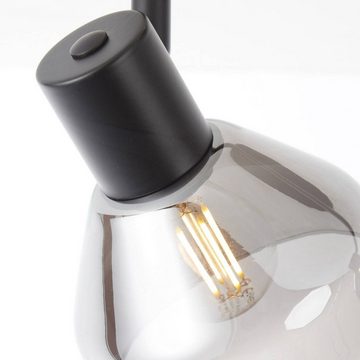 Brilliant Deckenleuchte Reflekt, Lampe Reflekt Spotrohr 4flg schwarzmatt/rauchglas 4x D45, E14, 18W