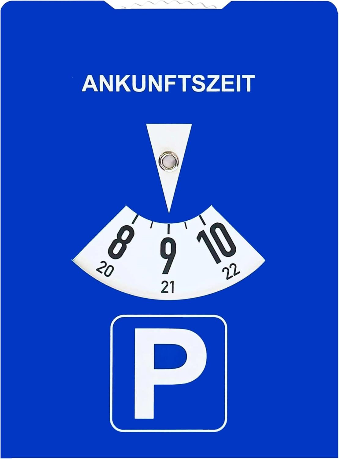 Kaiser24 Parkscheibe Papp-Parkscheibe aus Karton, StVO-konform, Blau, 11 x 15 cm (1-St)