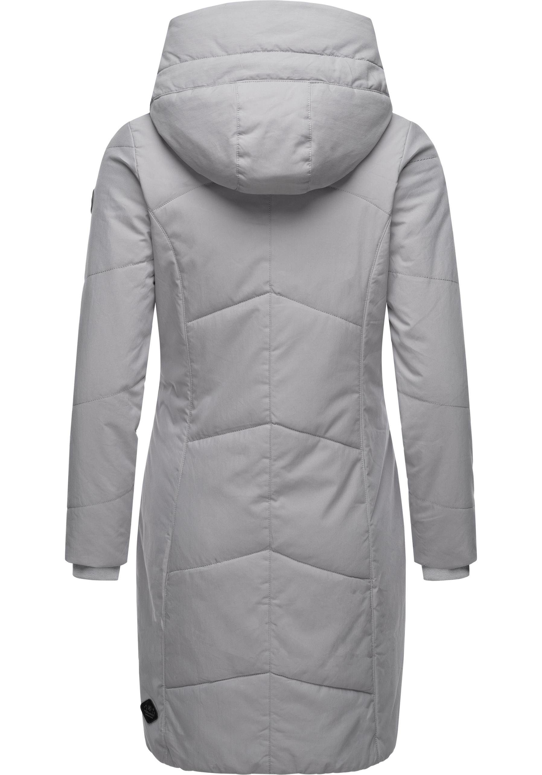 Ragwear Wintermantel Gordon Long gesteppter Winterparka mit asymmetrischem Kragen