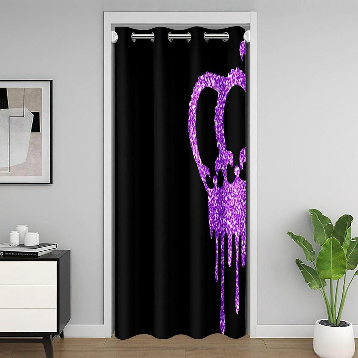 LuxusKollektion Türvorhang Türvorhang Königin König 150x203cm Lila Schwarz (1 St)
