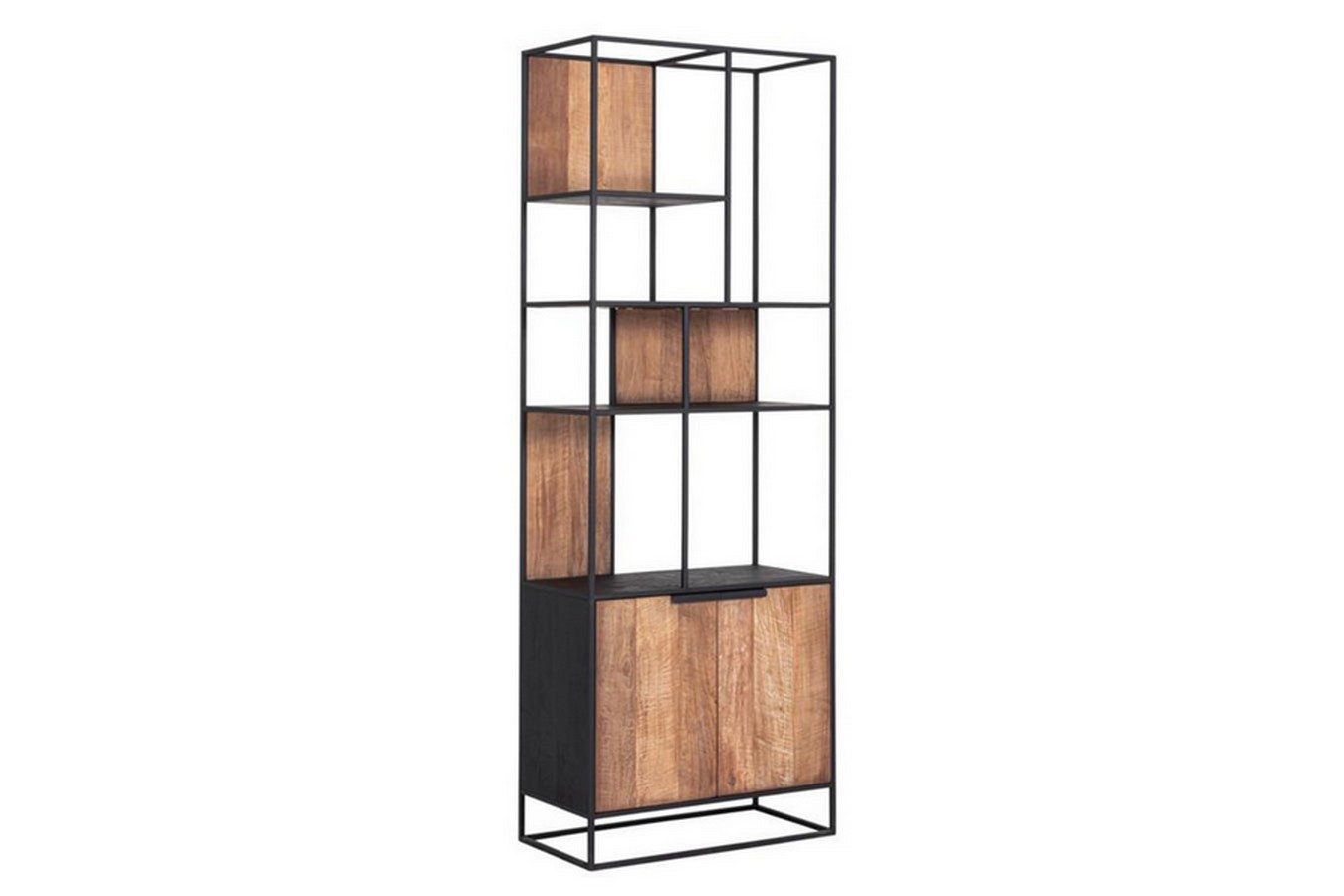 DTP Standregal Regal Cosmo Teak Metall 220x80 cm