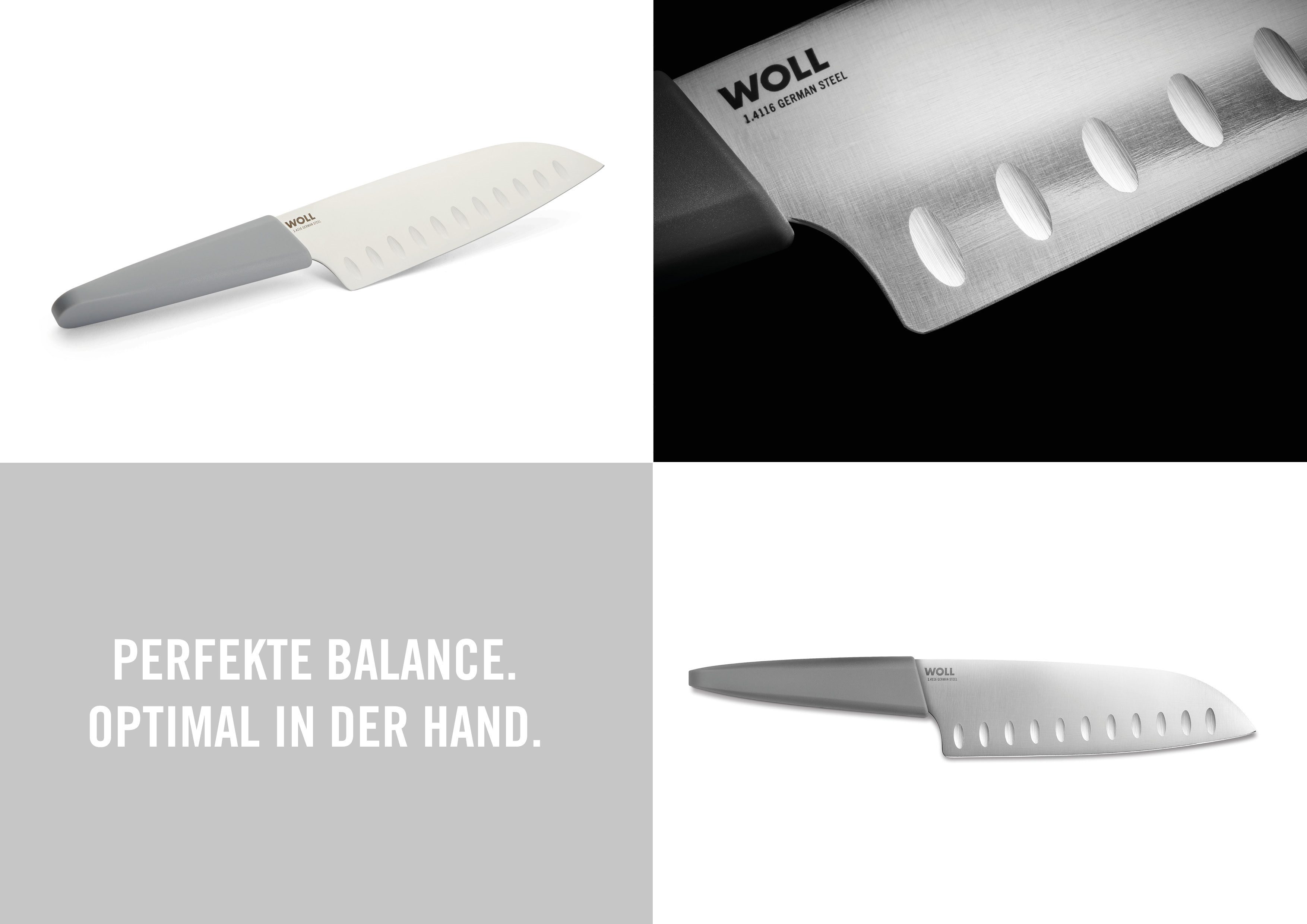 WOLL Santokumesser Cutting Edge, aus deutschem Edelstahl gemäß DIN 1.4116