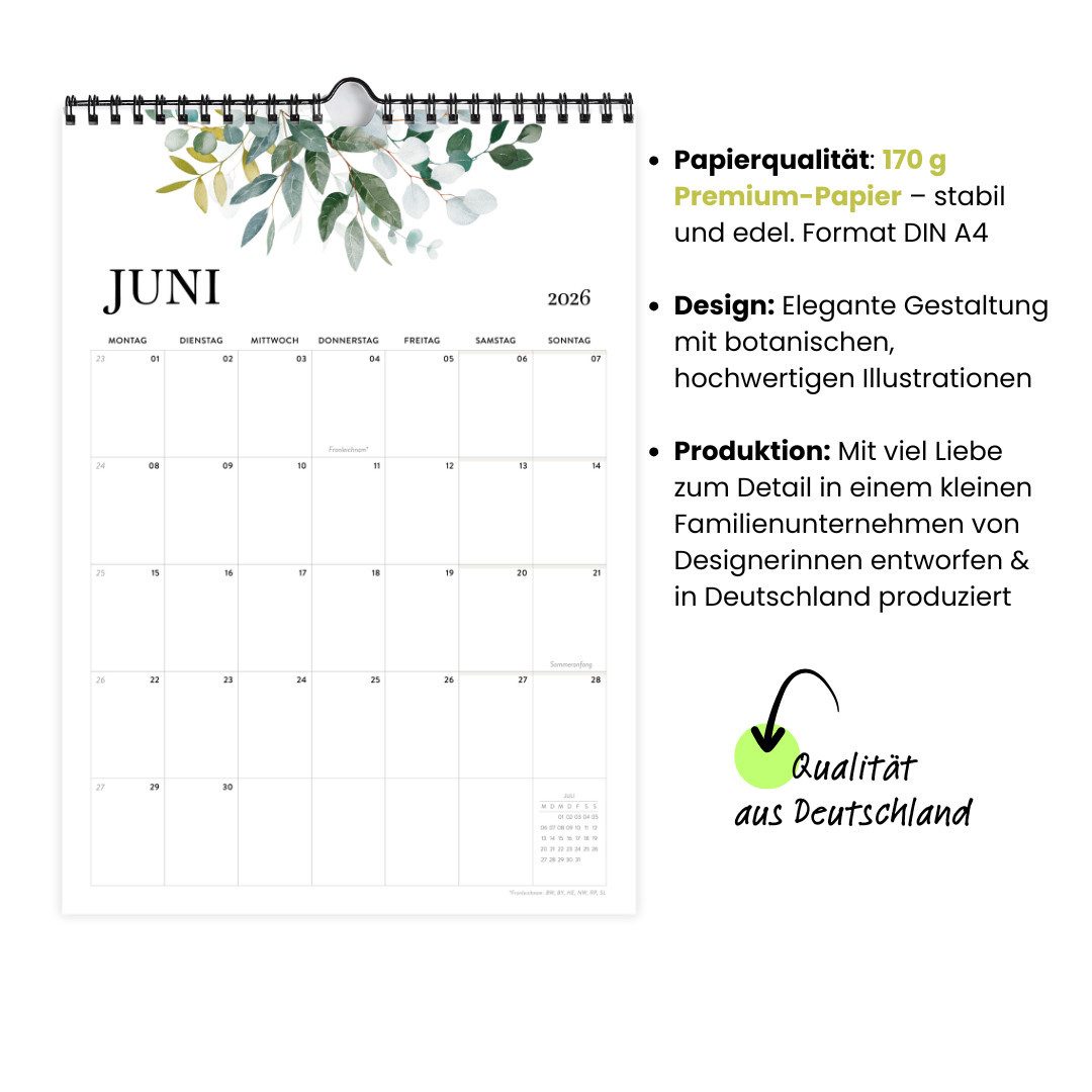 heaven+paper Monatskalender