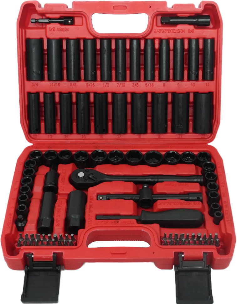 Hikity Ratschenringschlüssel Ratschenschlüssel-Werkzeugkasten Steckschlüssel - Bitsatz (95 St), 95tlg 72-Zahn