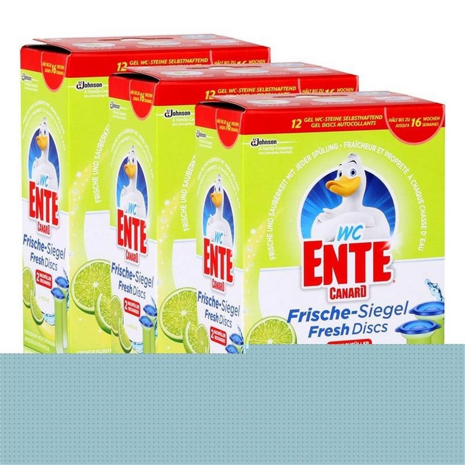 WC Ente 3x WC Ente Frische Siegel Nachfüller Limone WC-Reiniger