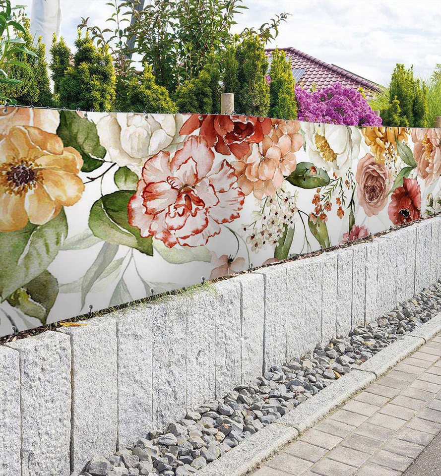 Thumbnail - MyMaxxi Sichtschutzzaunmatten Zaunbanner Bunte Auswahl an schönen Blumen Sichtschutz Garten Zaun