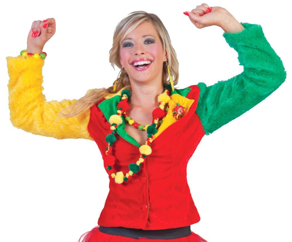 Funny Fashion Kostüm Hippie Jacke Grace in Plüsch-Optik für Damen - Meh günstig online kaufen