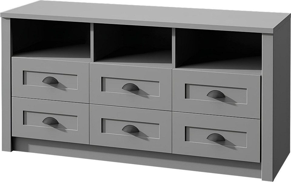 Xlmoebel TV-Schrank RTV130 Lowboard in Holzoptik mit Stauraum für Unterhaltungselektronik (1-St., TV-Schrank) Hergestellt in Europa