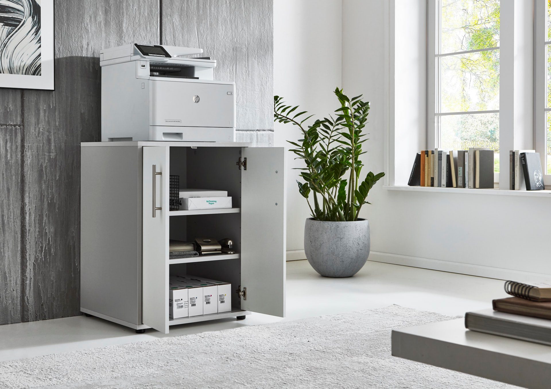 BMG Möbel Aktenschrank Druckerschrank Office Edition (geeignet für 3D Drucker und Office Drucker) Höhe 74 cm, optimale Ergänzung zu Schreibtischen