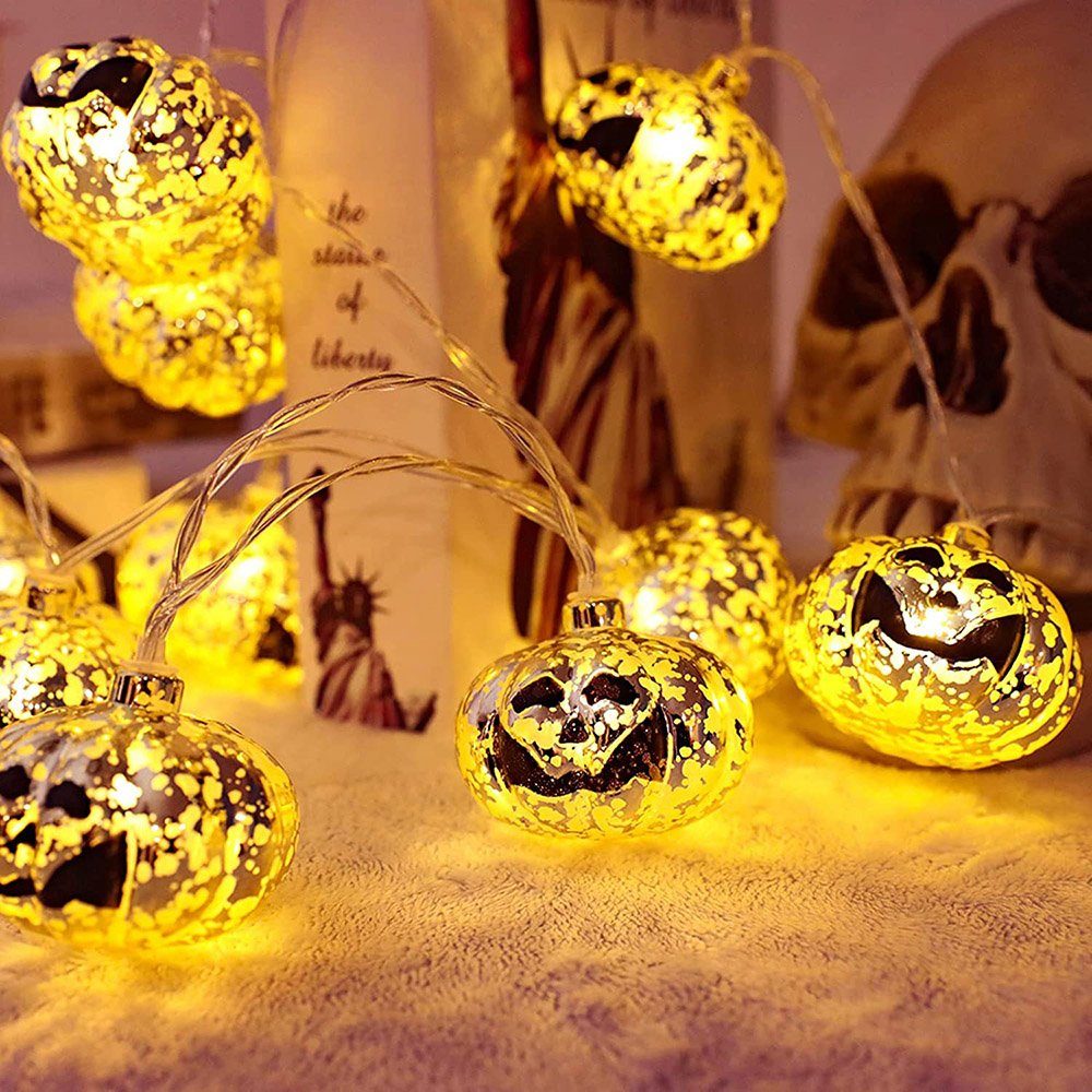 Dekor, 3M Lichterkette LED-Lichterkette Kürbis LEDs Rosnek Halloween Beleuchtung 20 Lampe,Außen