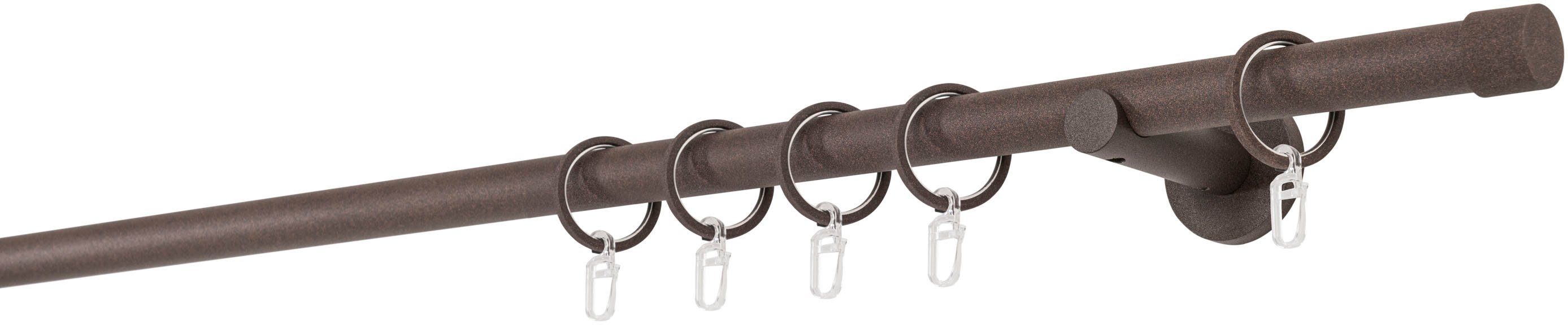 mydeco Gardinenstange 20mm Cap Wandträger 6,5 cm, 1-läufig, Fixmaß, verschraubt