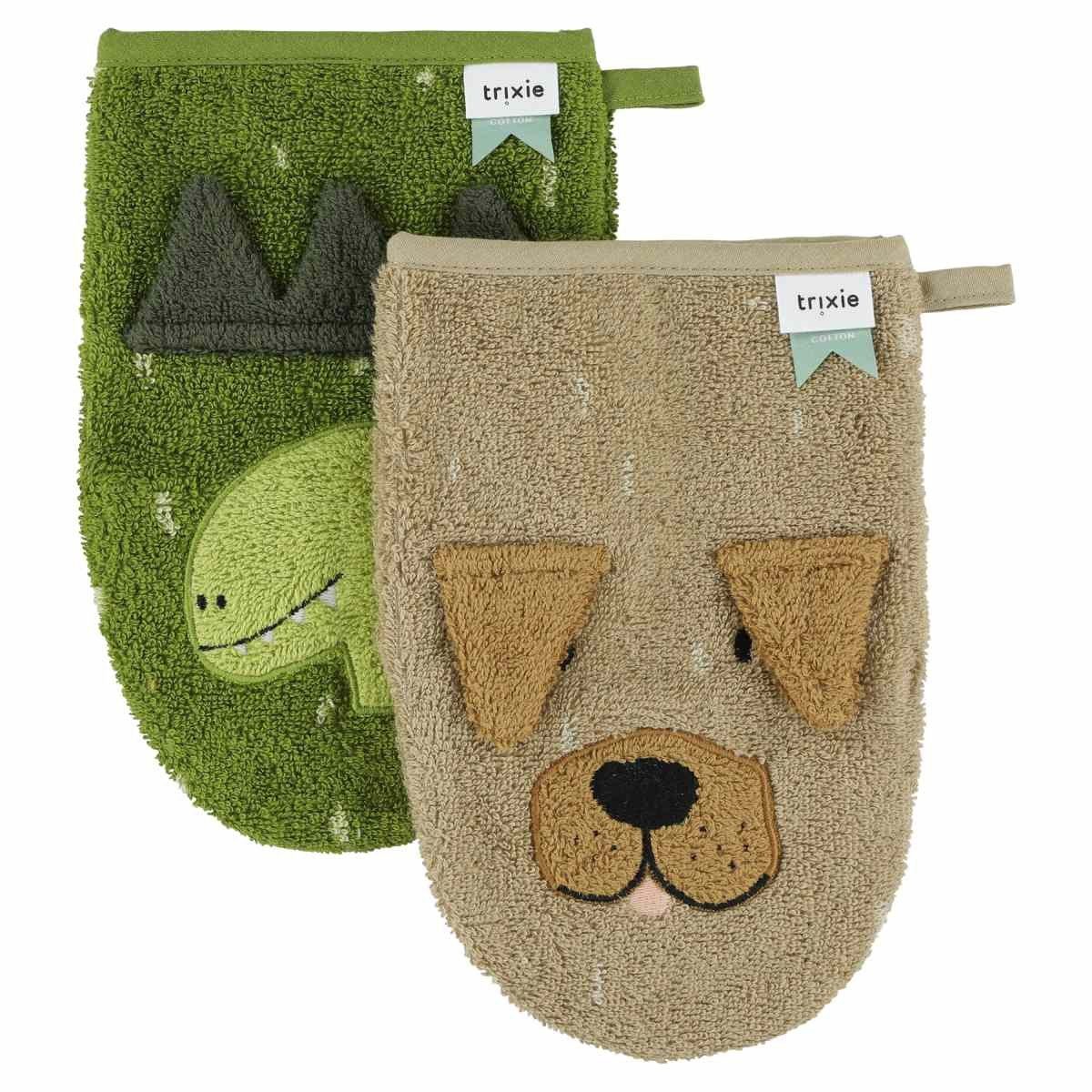 Waschhandschuh Waschhandschuhe 2er Set Waschlappen Kinderwaschlappen