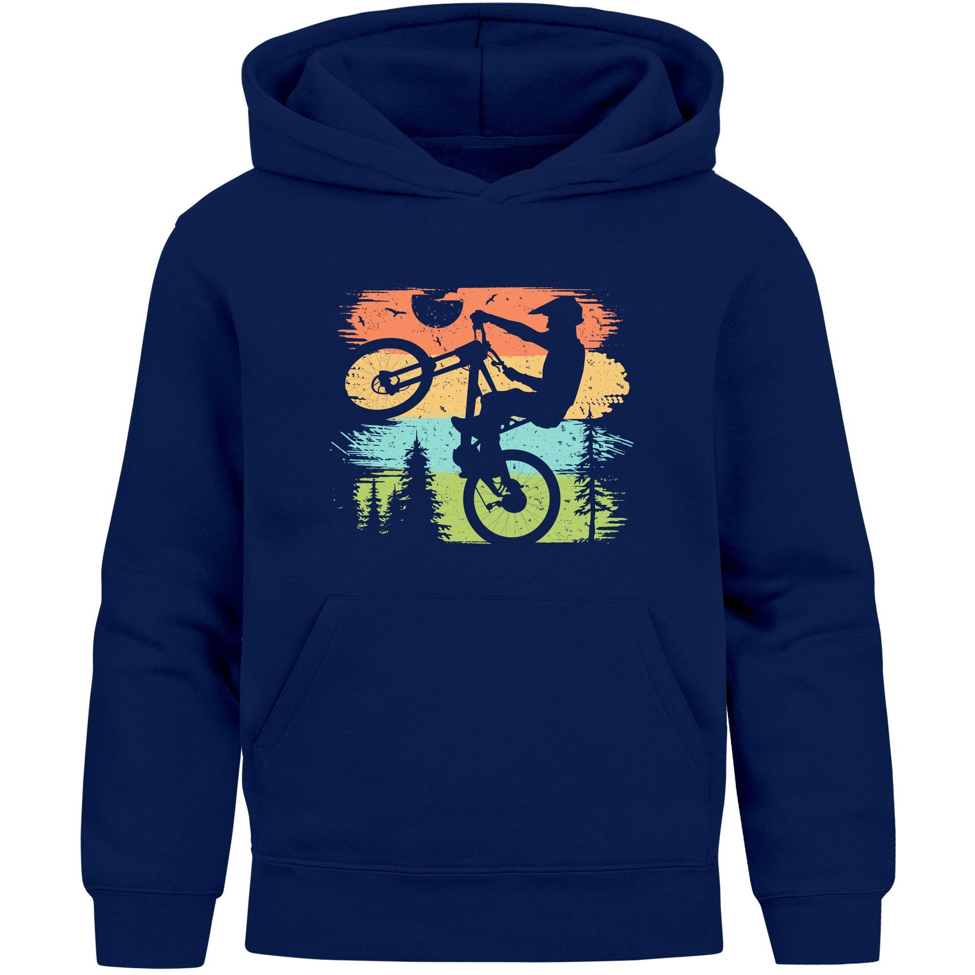 Hoodie Kinder Hoodie Jungen Mädchen BMX Bike Wheelie Stunt Motiv