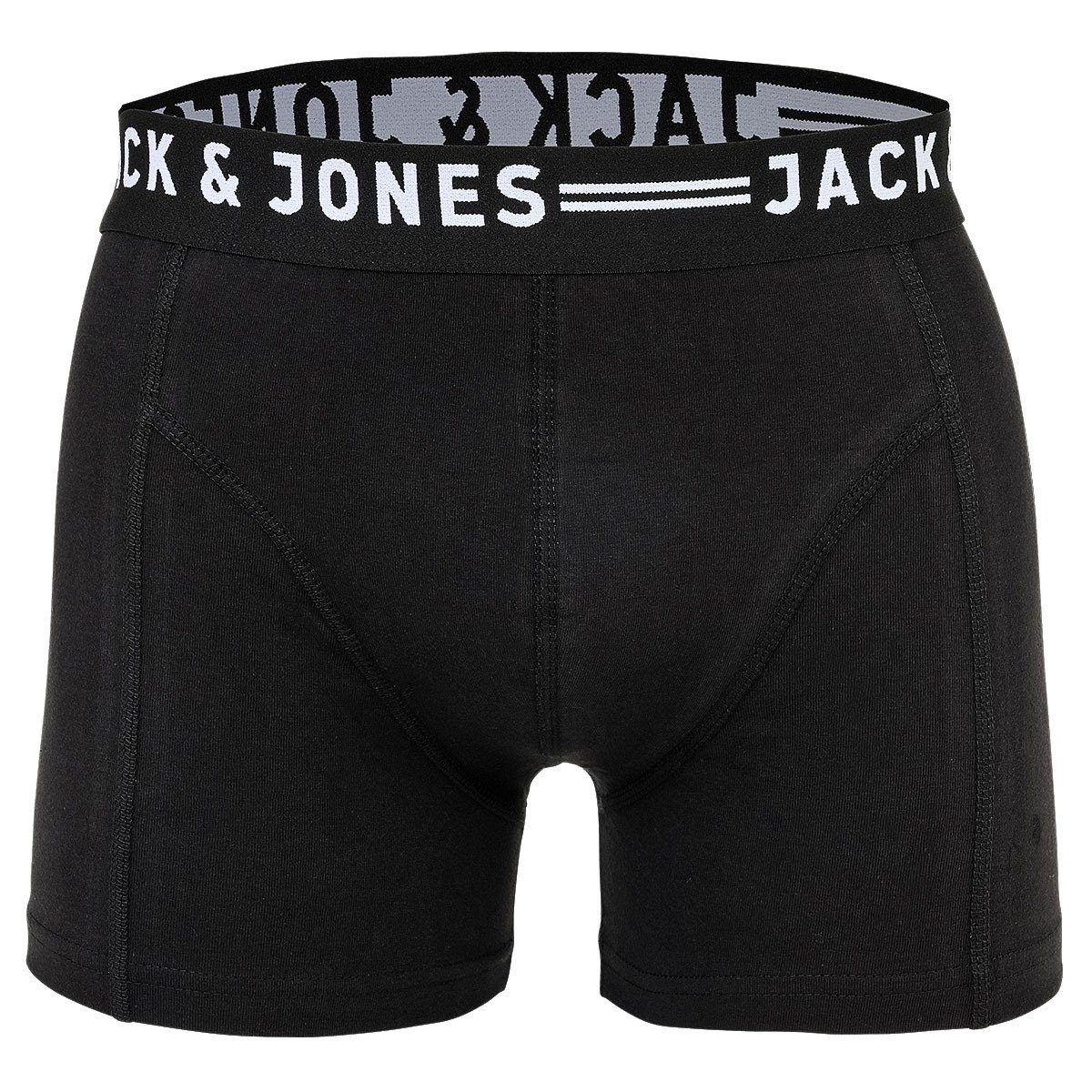 Boxer Jack Shorts, Jones SENSE & - Pack TRUNKS Herren Boxer 6er Schwarz