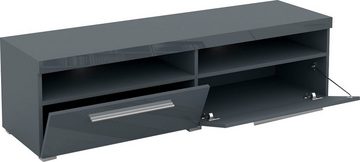 INOSIGN Lowboard India,Breite 140 cm, stilvolle Fernsehschrank mit offenen Fächern, TV-Board ohne Beleuchtung, TV-Kommode mit viel Stauraum