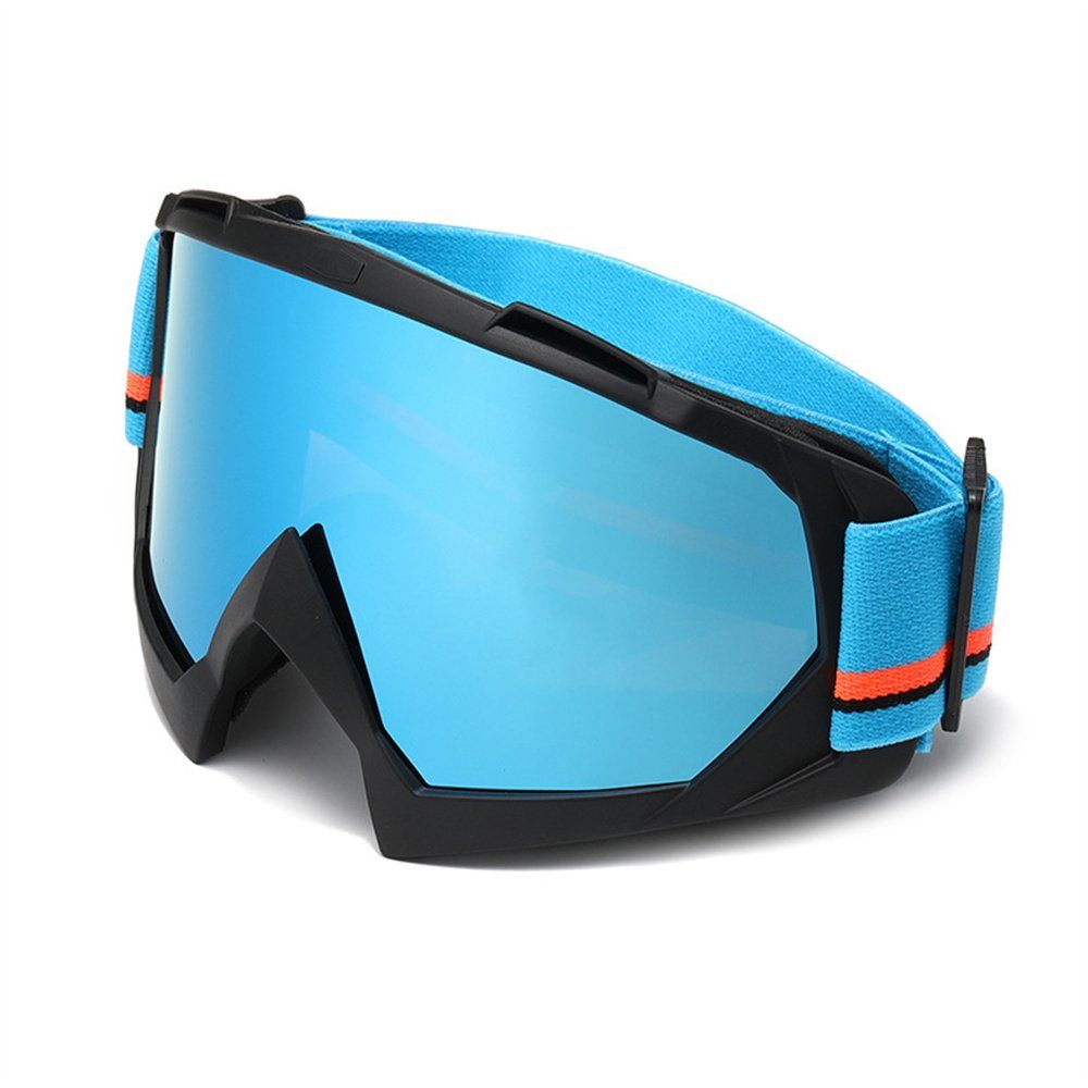 Rouemi Skibrille Skibrille für Erwachsene, Mountaineer Sport Anti-Fog Snow Goggles Blau | Sportbrillen