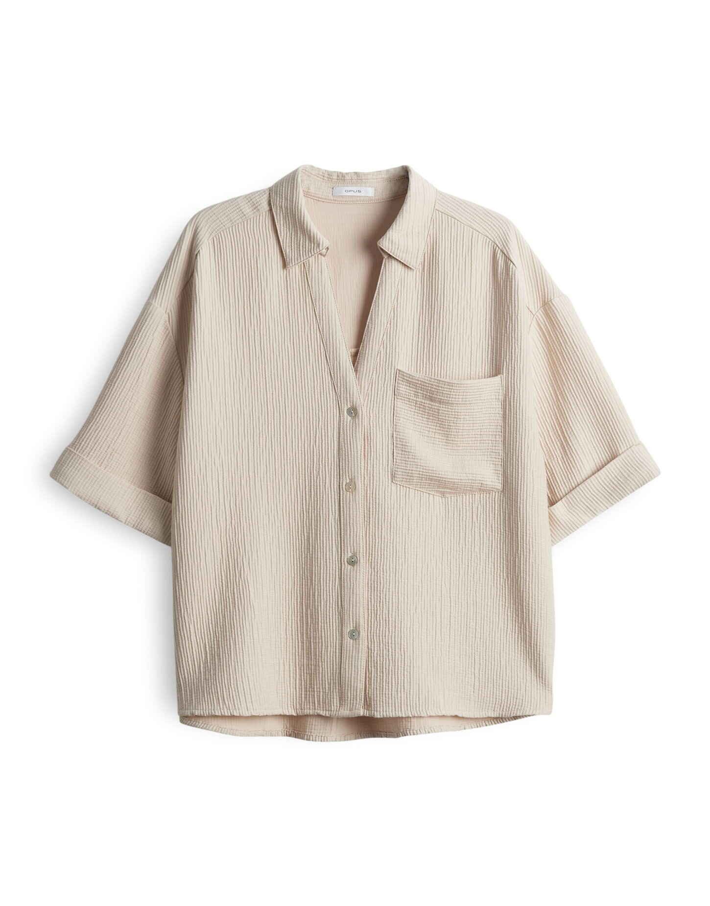 OPUS Kurzarmbluse FIORA Loose im Crinkle-Look günstig online kaufen