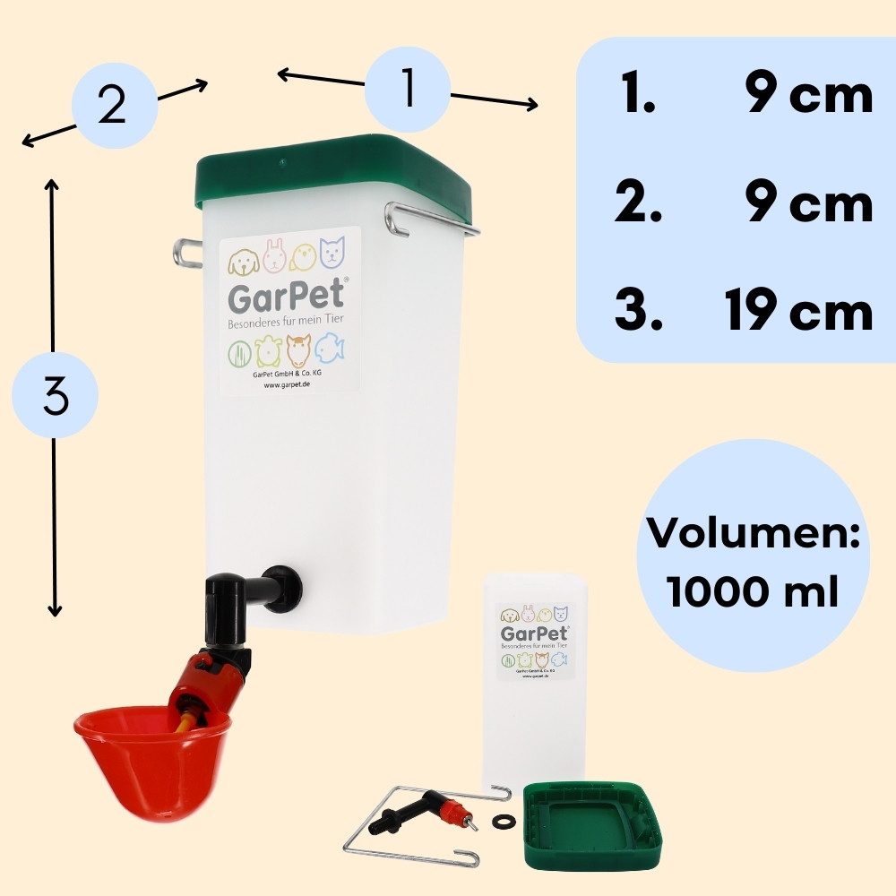 GarPet Wasserspender 2x Beckentränke 1000ml Küken günstig online kaufen