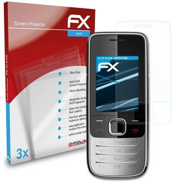 atFoliX Schutzfolie Displayschutz für Nokia 2730 Classic, (3er Set), Ultraklar und hartbeschichtet