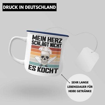 Trendation Thermotasse Trendation - Koch Geschenke Männer Emaille Tasse Lustig Geschenk für Koch Köchin Geschenkidee