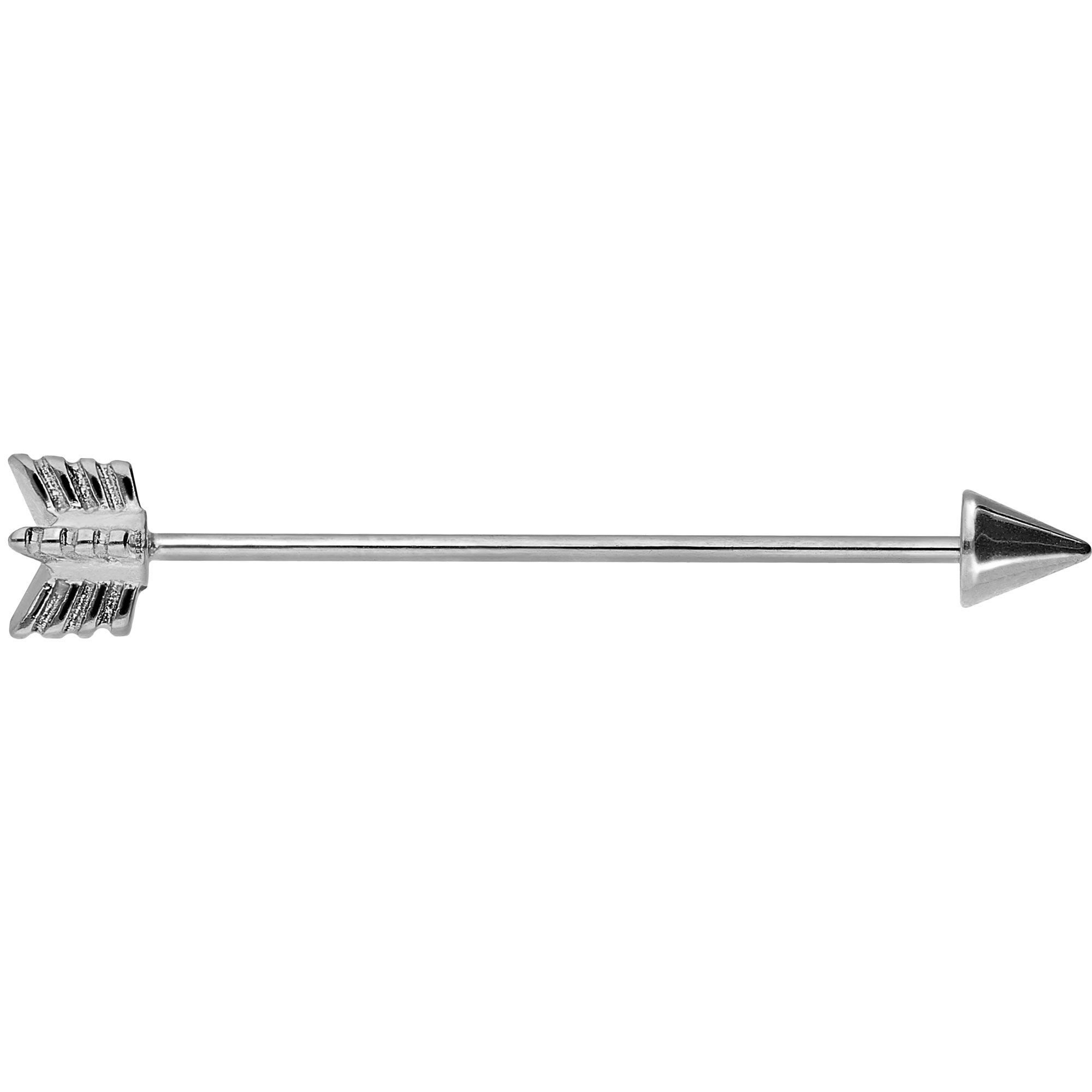 PIERCINGLINE Brustwarzenpiercing Chirurgenstahl Industrial Ohrpiercing PFEIL (Barbells, 1-tlg)