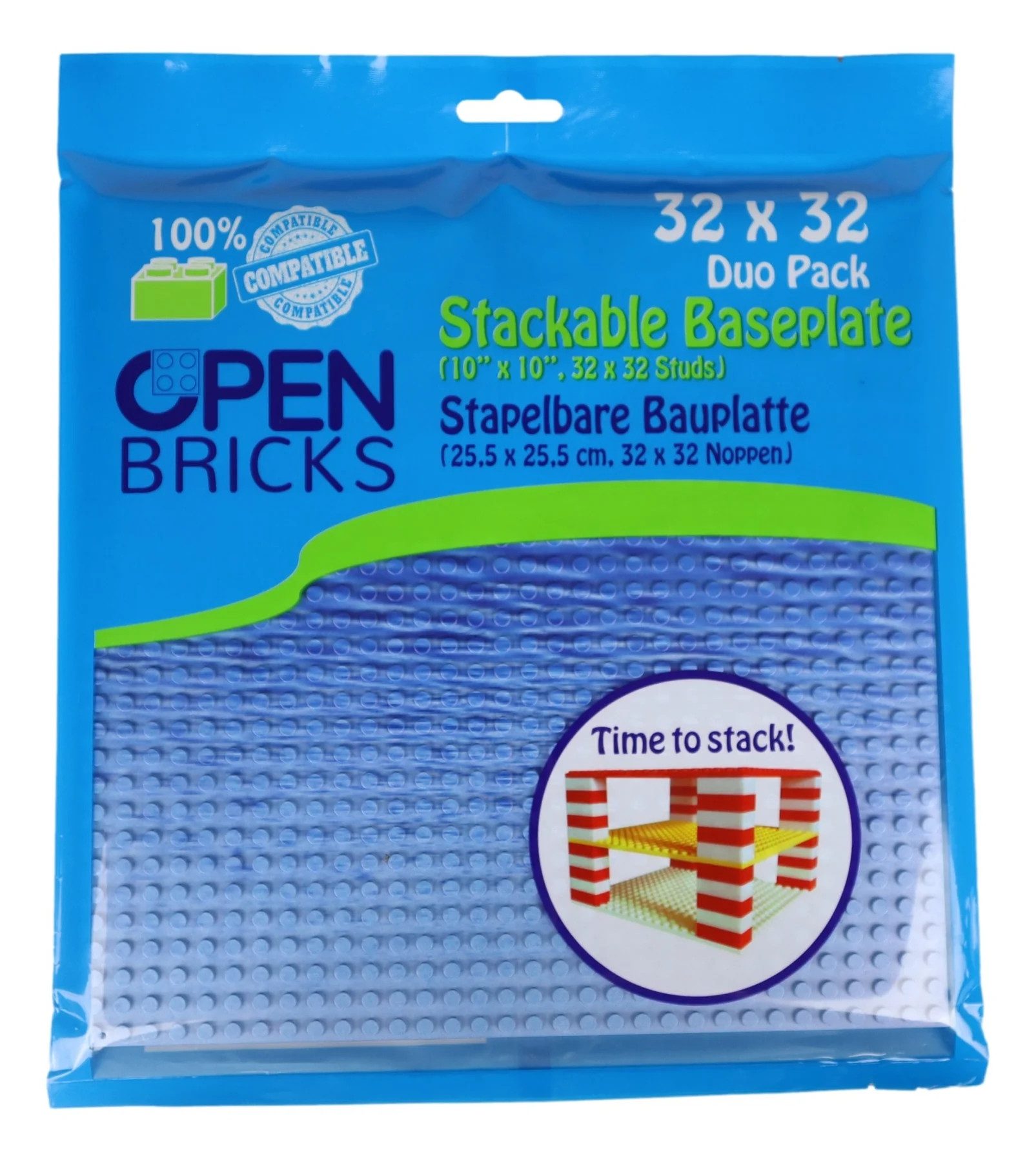 Open Bricks Open Bricks Baseplatte 32x32 water Konstruktionsspielsteine