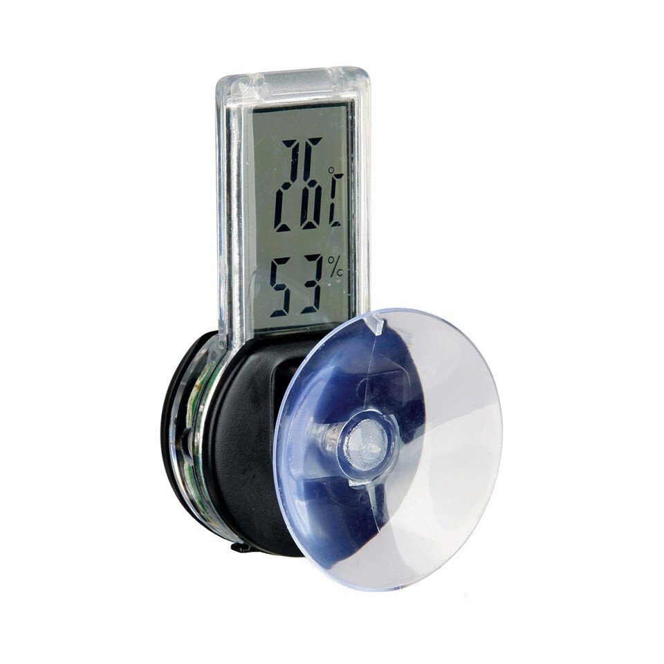 TRIXIE Aquarienthermometer Digital-Thermo-/Hygrometer, mit Saugnapf