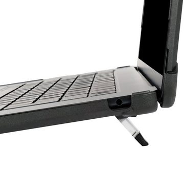 honju Laptop-Hülle FIT Kickstand Case - MacBook Air 15 M3 Hülle / MacBook Air 15 M2 Hülle, [Ausklappbare Standfüße] schwarz / transparent