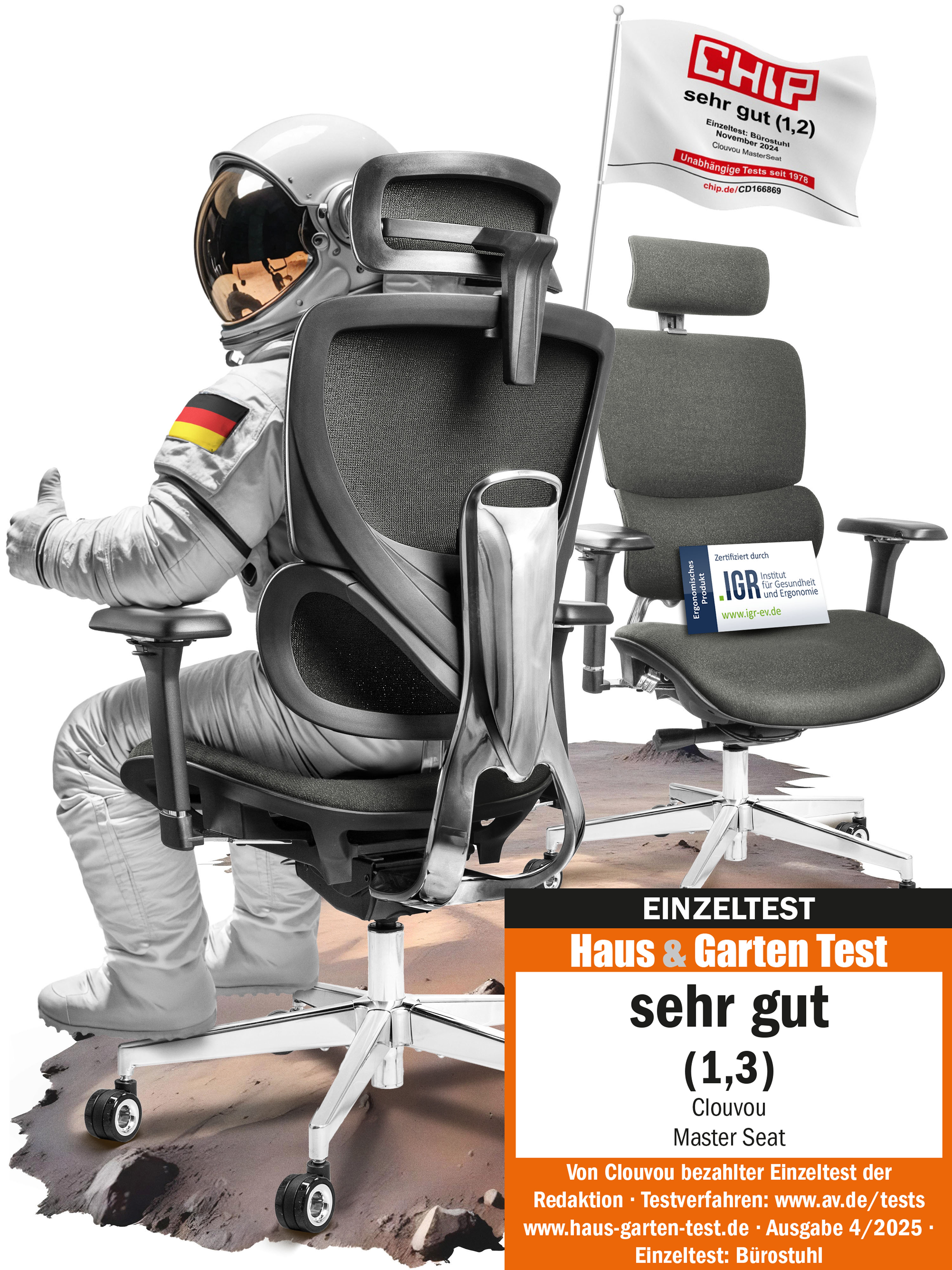 CLOUVOU Bürostuhl MasterSeat Gaming Stuhl, ergonomischer günstig online kaufen