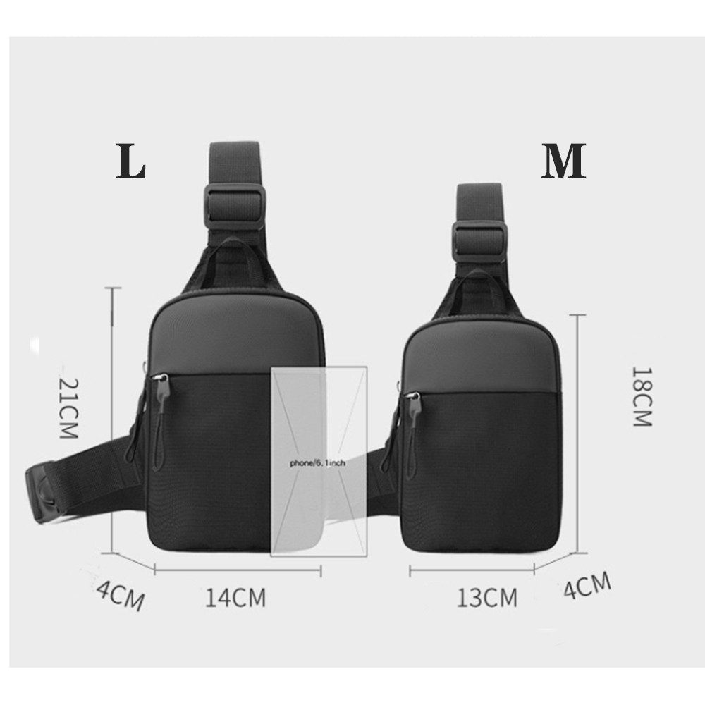 Cachito Schultertasche Anti-Diebstahl Schultertasche Brusttasche Sling Chest Crossbody Bag (Umhängetasche Herren Damen Männer Handtaschen), Leicht, praktisch fü – Bild 3 von 5