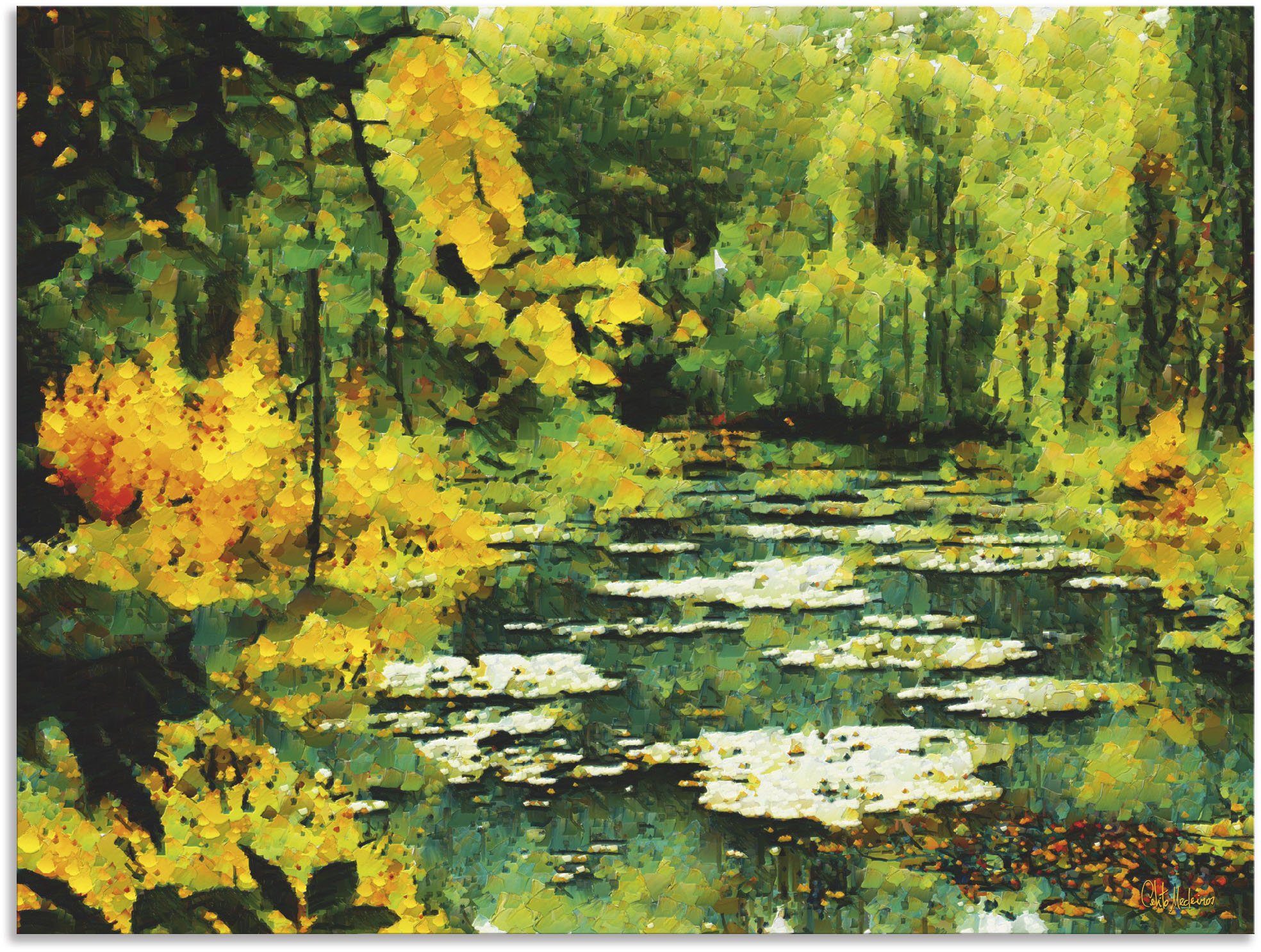 Artland Wandbild Grüner See, Seebilder (1 St), als Alubild, Leinwandbild, Wandaufkleber oder Poster in versch. Größen
