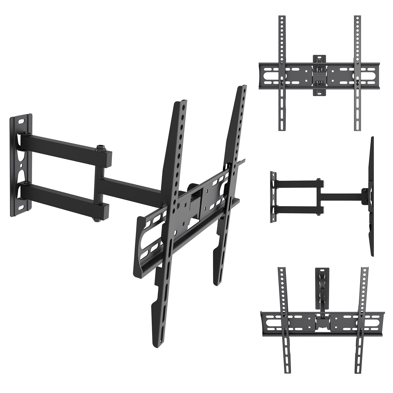 Maclean TV-Wandhalterung MC-191 für 32–55''-Geräte max. 30 kg verstellbar, (bis 55 Zoll, Neigungsverstellung +2° bis -10°, Schwenkverstellung +90° bis -90)