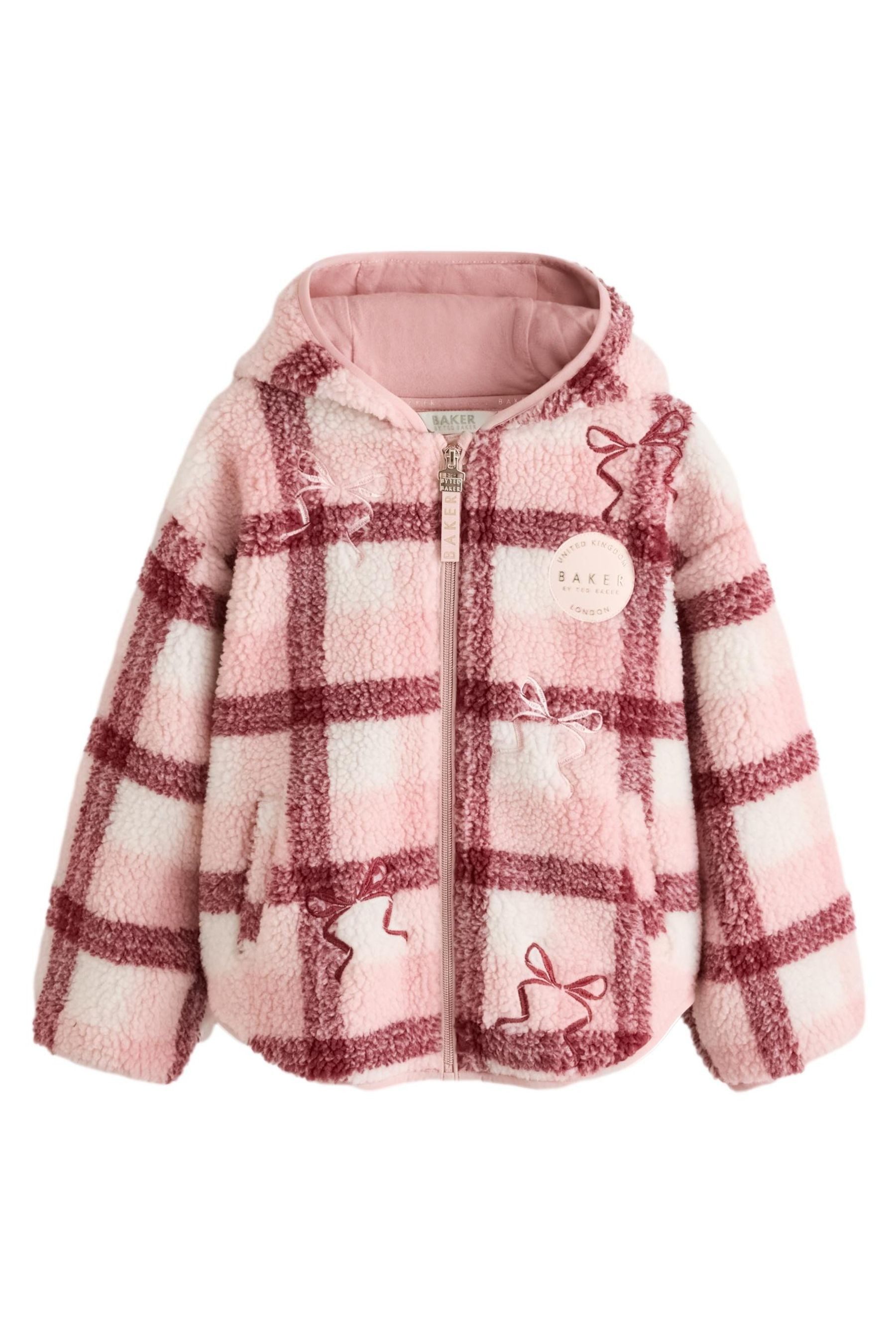 Kapuzenfleecejacke Baker by Ted Baker Borg-Fleece mit Print + Kapuze