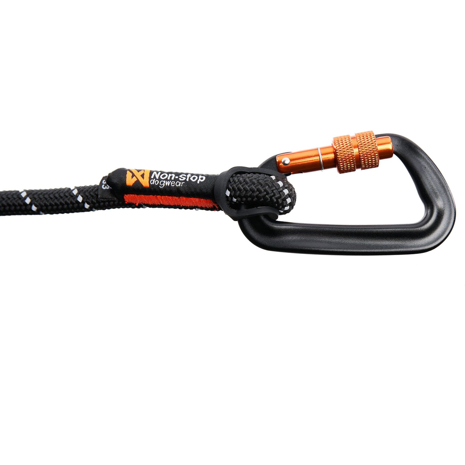 Non-stop dogwear Hundeleine Rock Leash black, stabile Seil-Leine zum Wandern oder Gassigehen